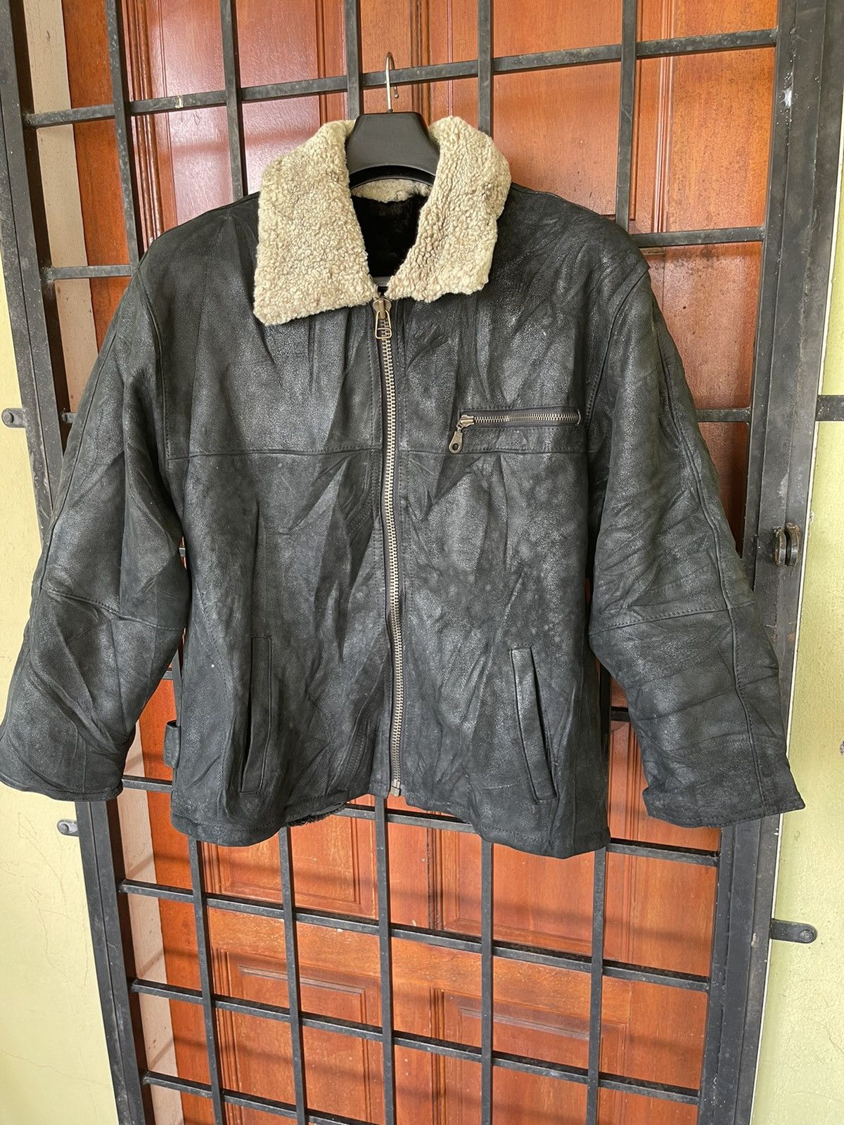 Palomo Spain Vintage EEL COOZY LEATHER JACKET Size US L / EU 52-54 / 3 - 1 Thumbnail