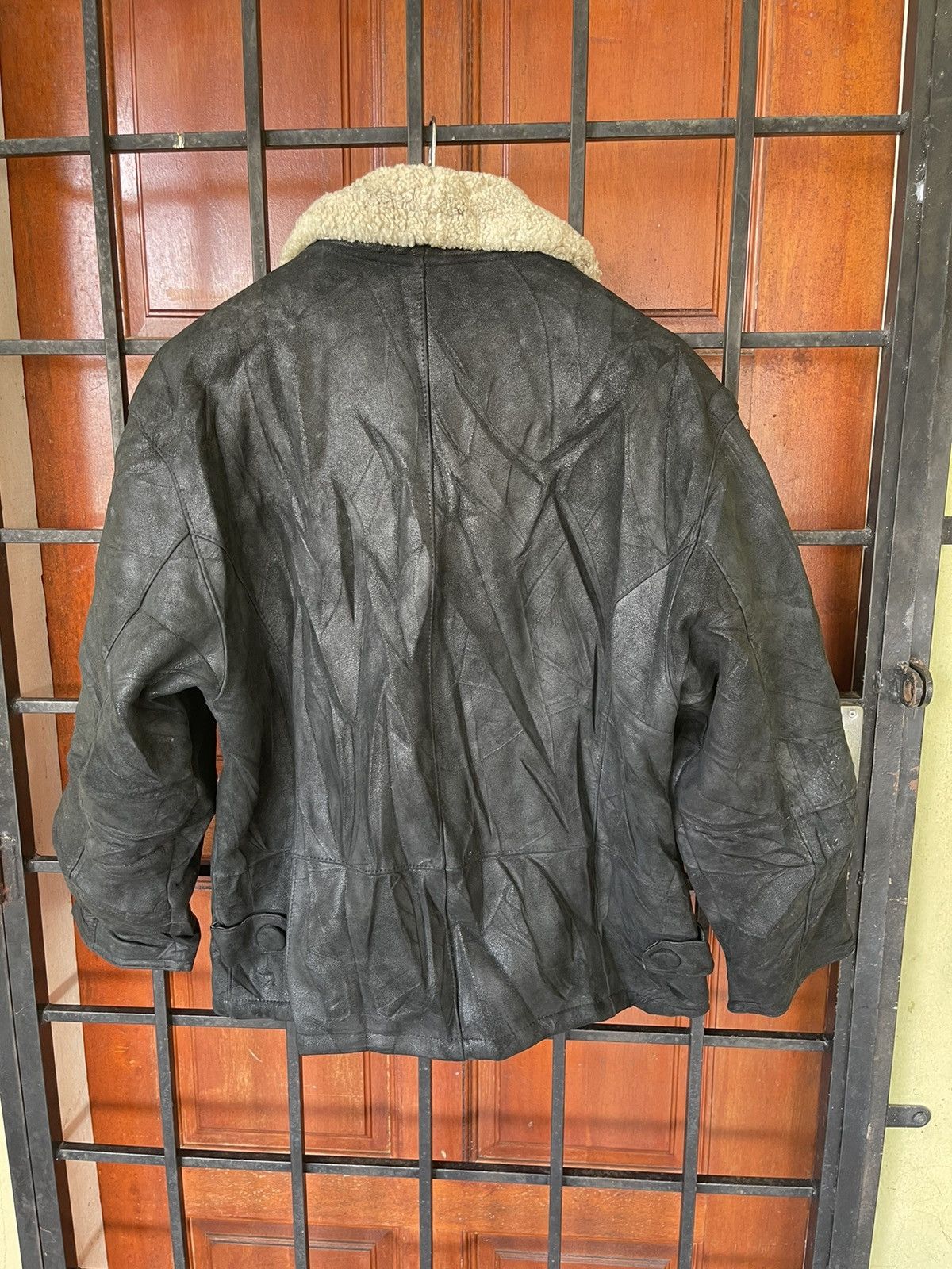 Palomo Spain Vintage EEL COOZY LEATHER JACKET Size US L / EU 52-54 / 3 - 2 Thumbnail