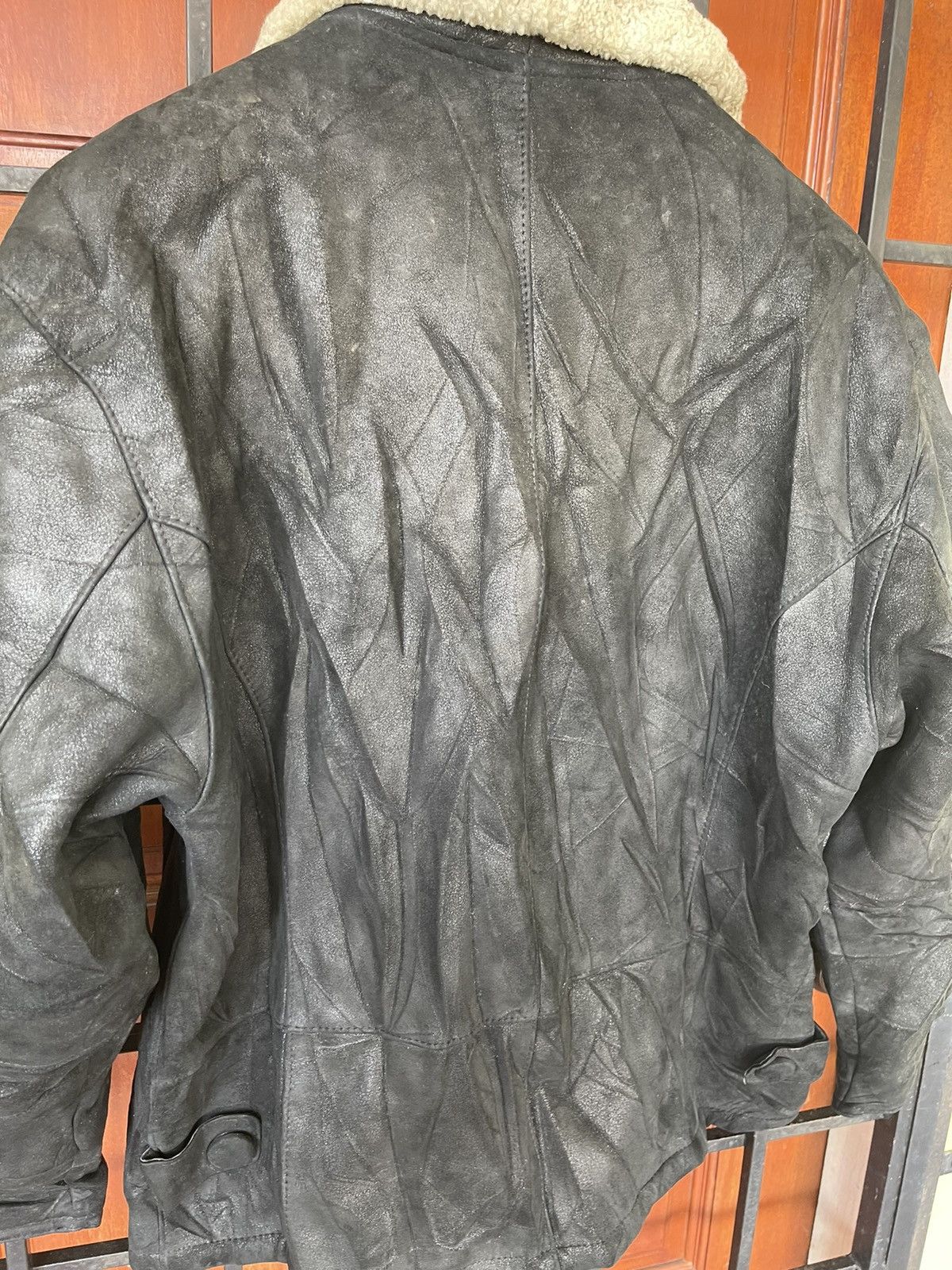 Palomo Spain Vintage EEL COOZY LEATHER JACKET Size US L / EU 52-54 / 3 - 7 Thumbnail