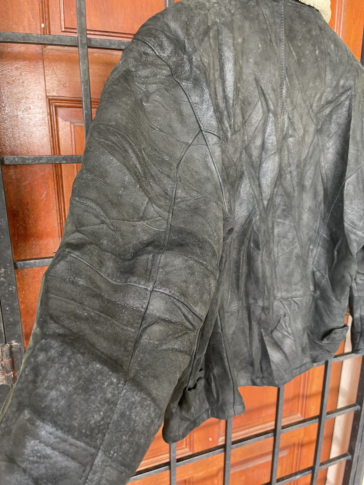 Palomo Spain Vintage EEL COOZY LEATHER JACKET Size US L / EU 52-54 / 3 - 9 Thumbnail