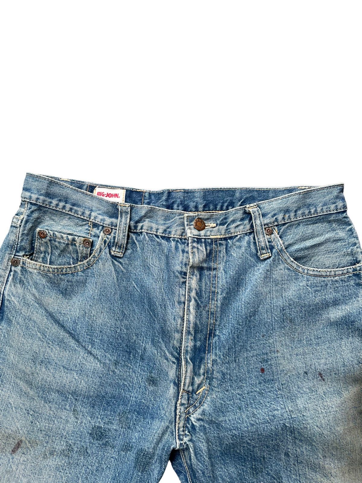 Big John Vintage Big John Half Selvedge Distresed Denim Size US 34 / EU 50 - 6 Thumbnail