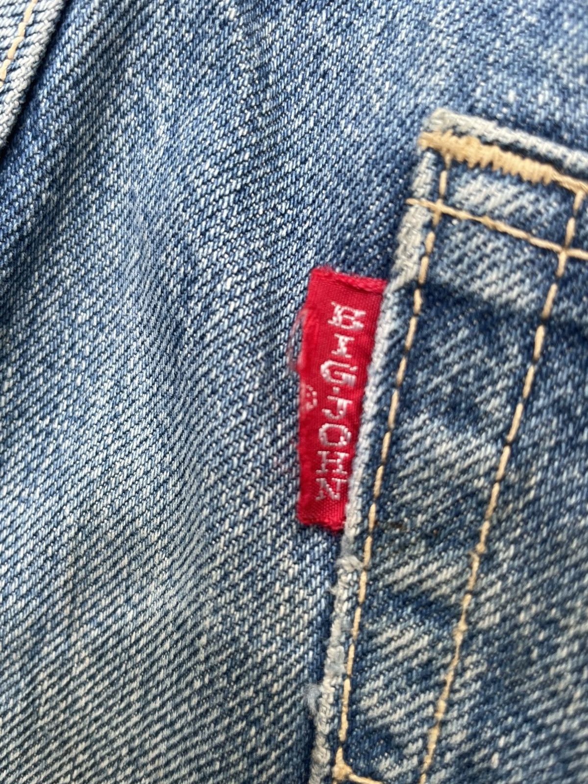 Big John Vintage Big John Half Selvedge Distresed Denim Size US 34 / EU 50 - 14 Thumbnail