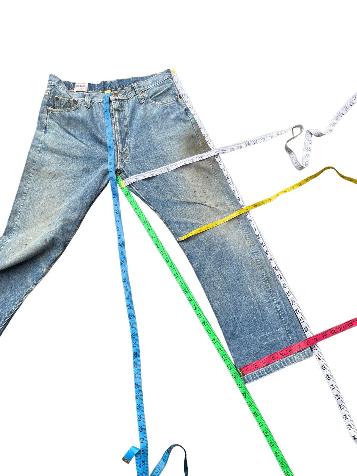 Big John Vintage Big John Half Selvedge Distresed Denim Size US 34 / EU 50 - 23 Thumbnail