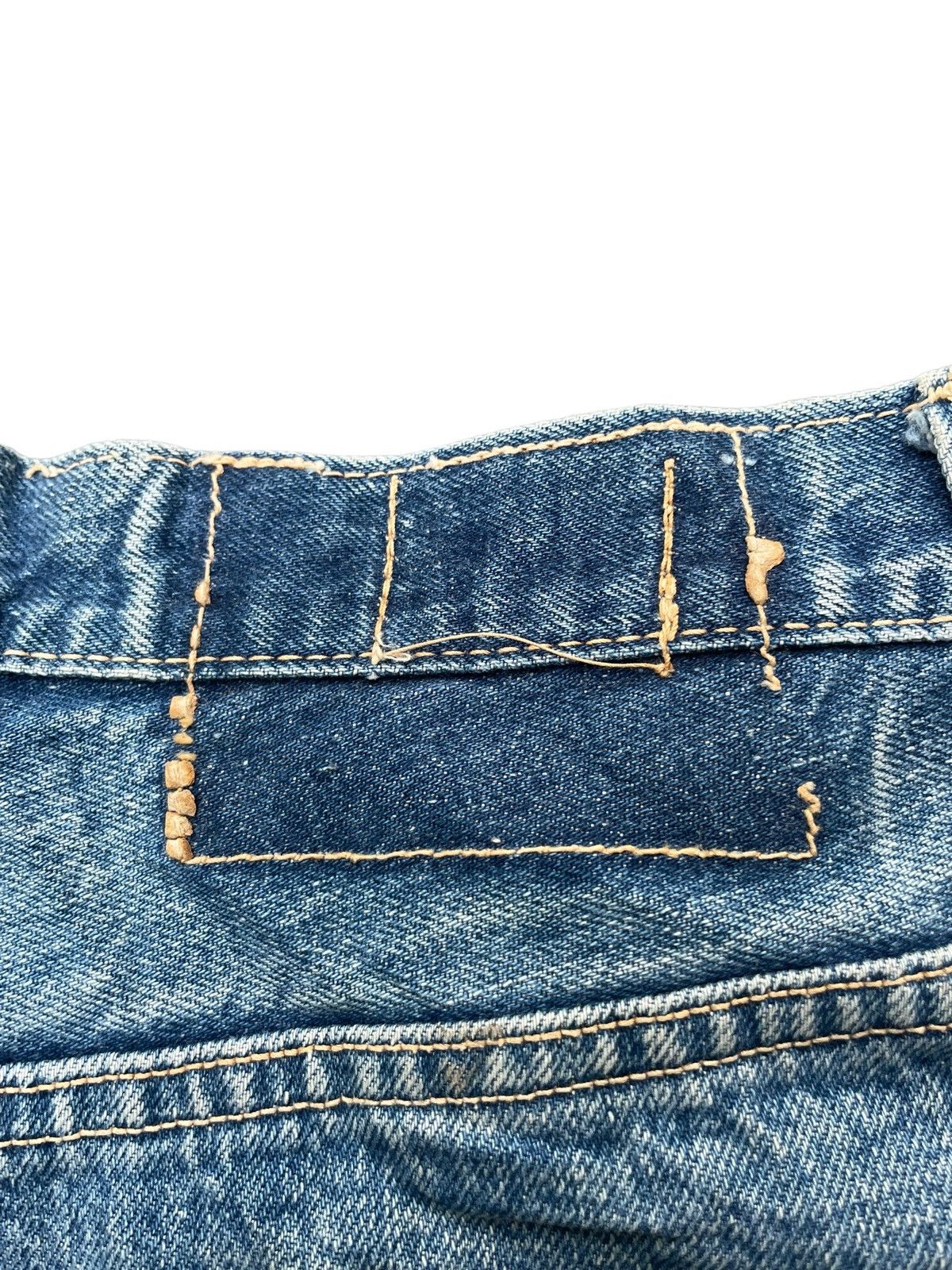 Big John Vintage Big John Half Selvedge Distresed Denim Size US 34 / EU 50 - 10 Thumbnail