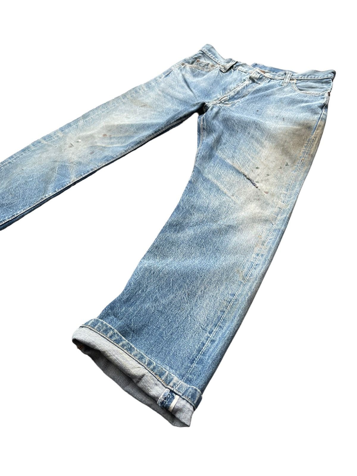 Big John Vintage Big John Half Selvedge Distresed Denim Size US 34 / EU 50 - 2 Thumbnail