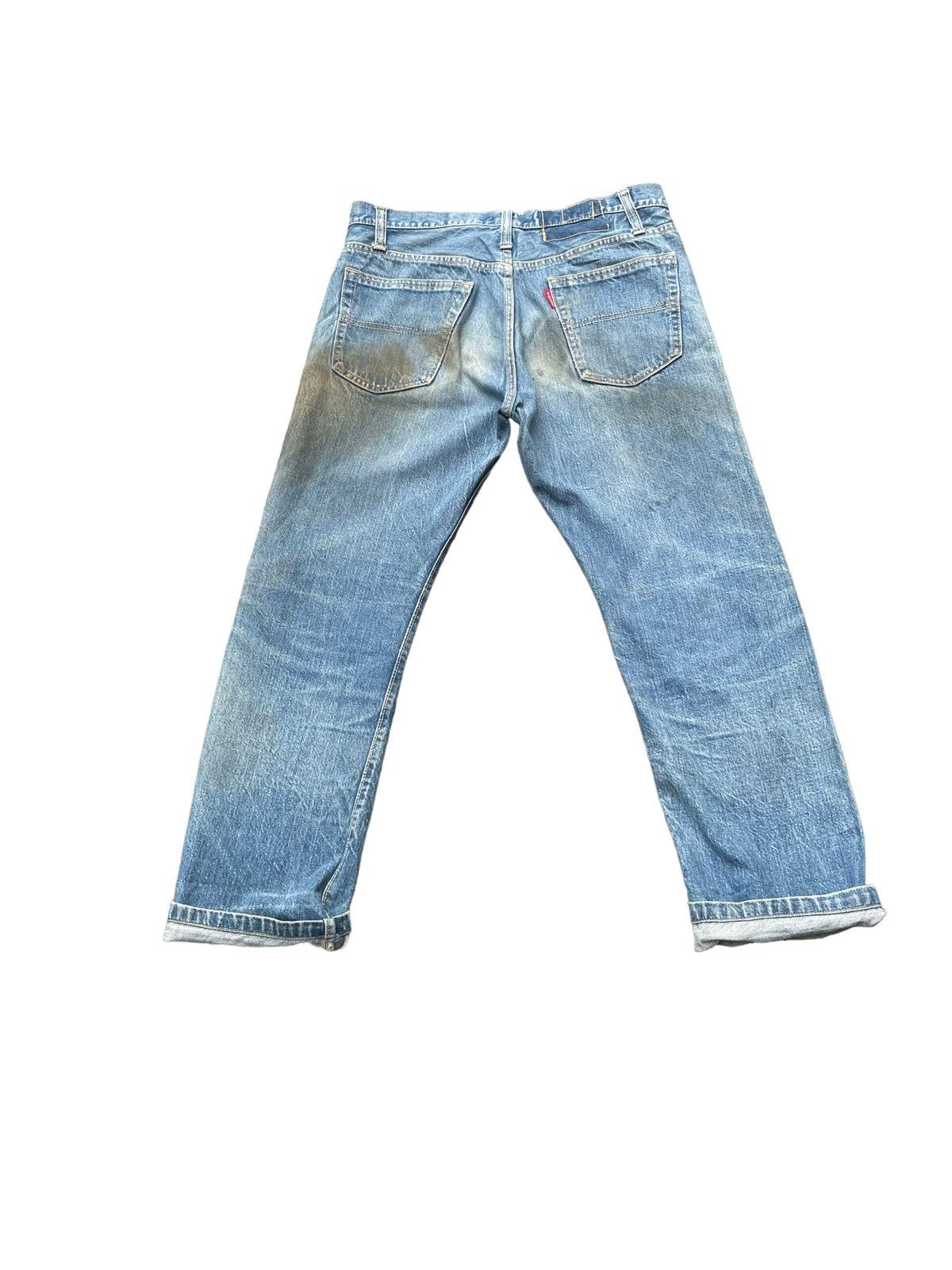 Big John Vintage Big John Half Selvedge Distresed Denim Size US 34 / EU 50 - 8 Thumbnail