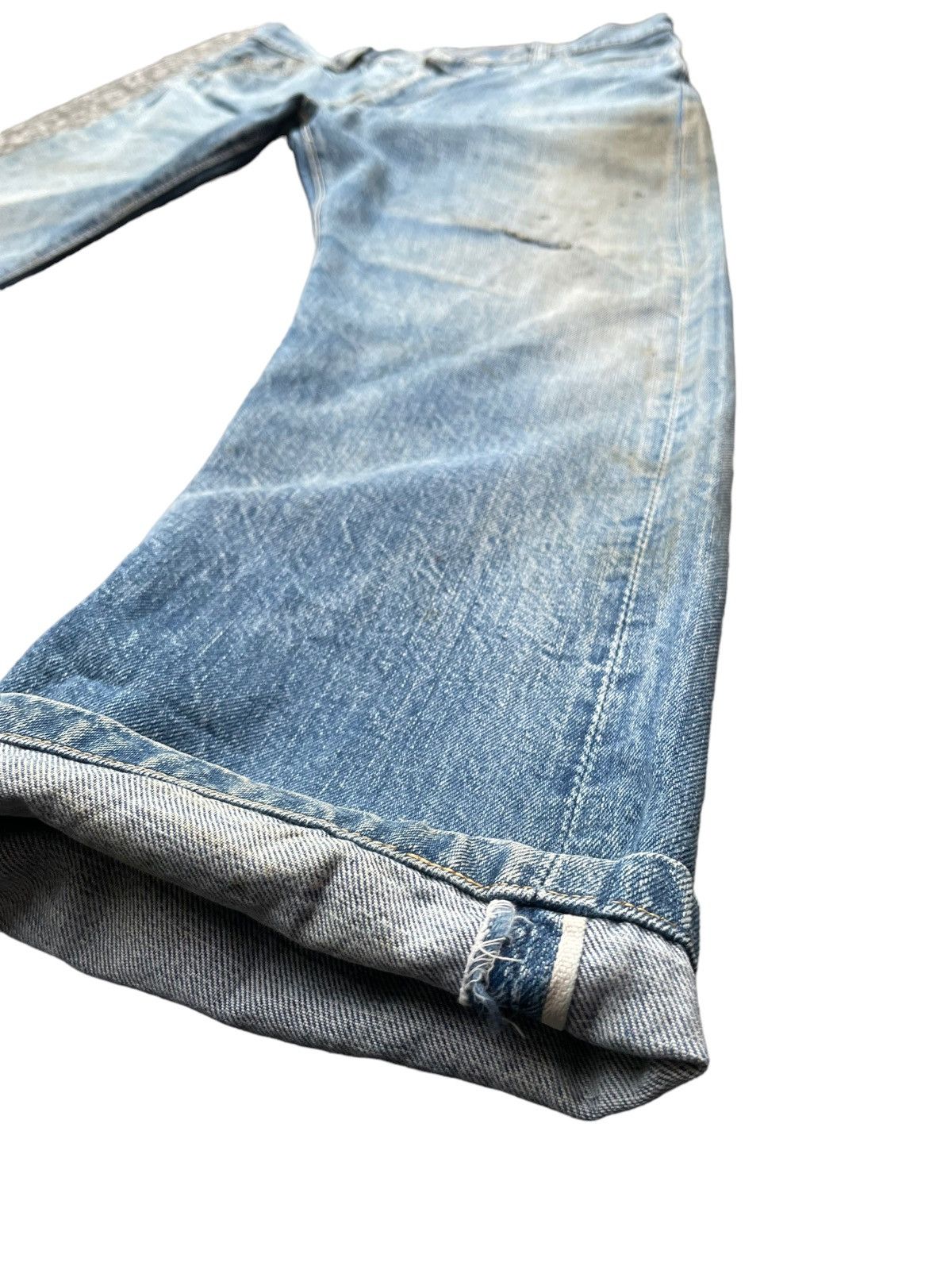 Big John Vintage Big John Half Selvedge Distresed Denim Size US 34 / EU 50 - 3 Thumbnail