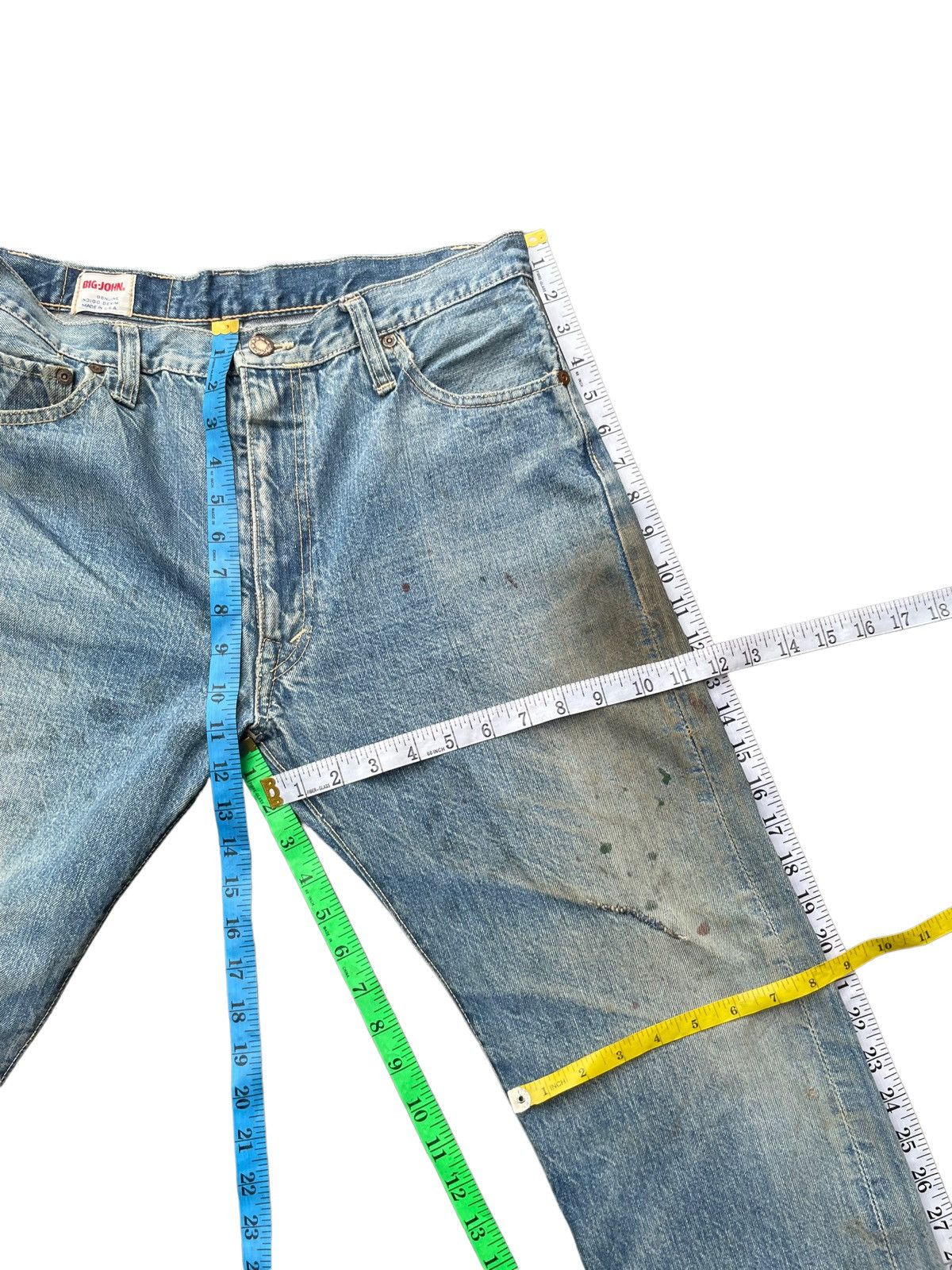 Big John Vintage Big John Half Selvedge Distresed Denim Size US 34 / EU 50 - 25 Thumbnail