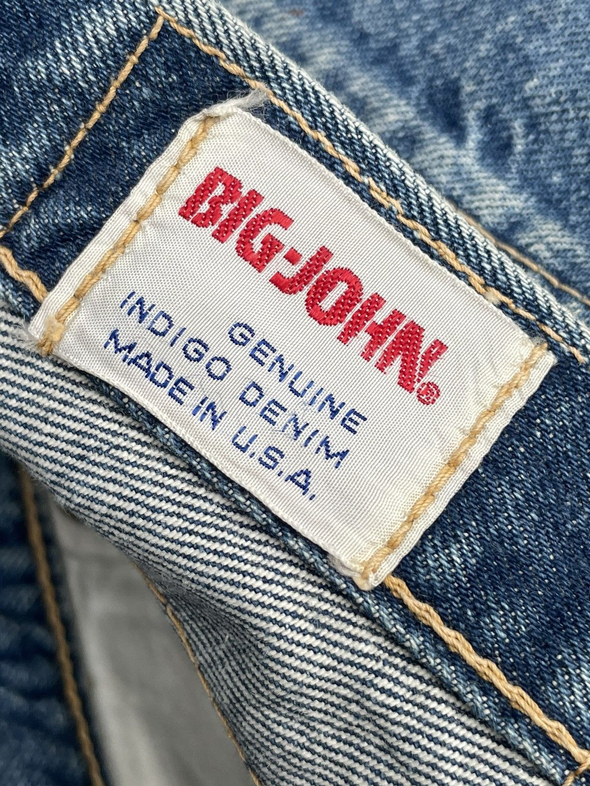 Big John Vintage Big John Half Selvedge Distresed Denim Size US 34 / EU 50 - 16 Thumbnail