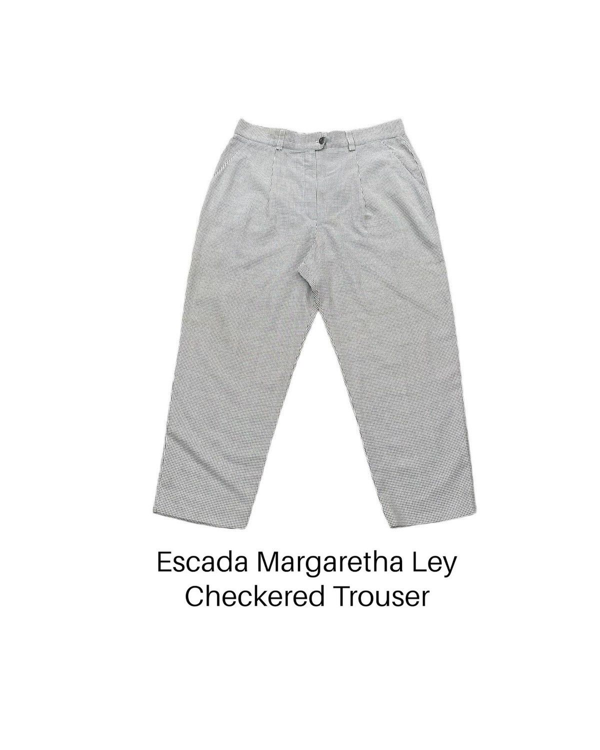 Designer Escada Margaretha Ley Checkered Trouser Size 33" - 1 Thumbnail
