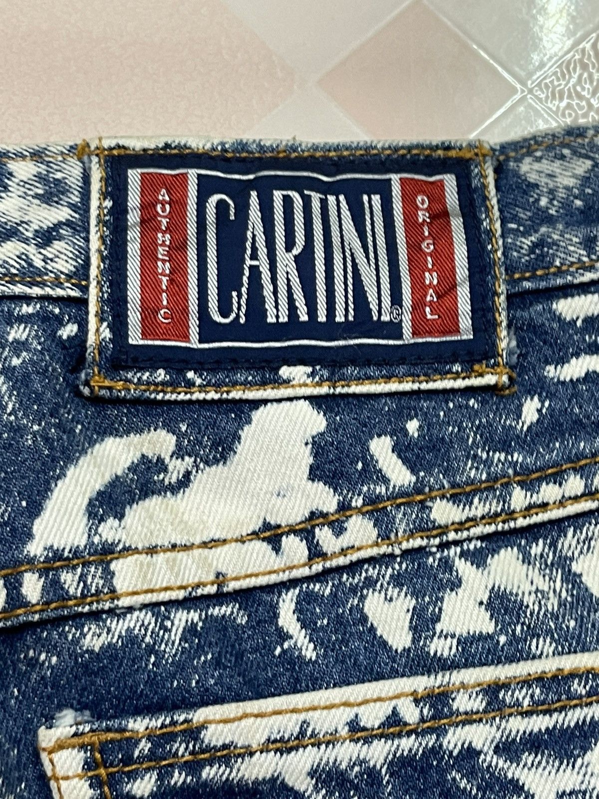 Japanese Brand × Vintage Vintage 80s style CARTINI ACIDWASH JEANS Size US 34 / EU 50 - 14 Thumbnail