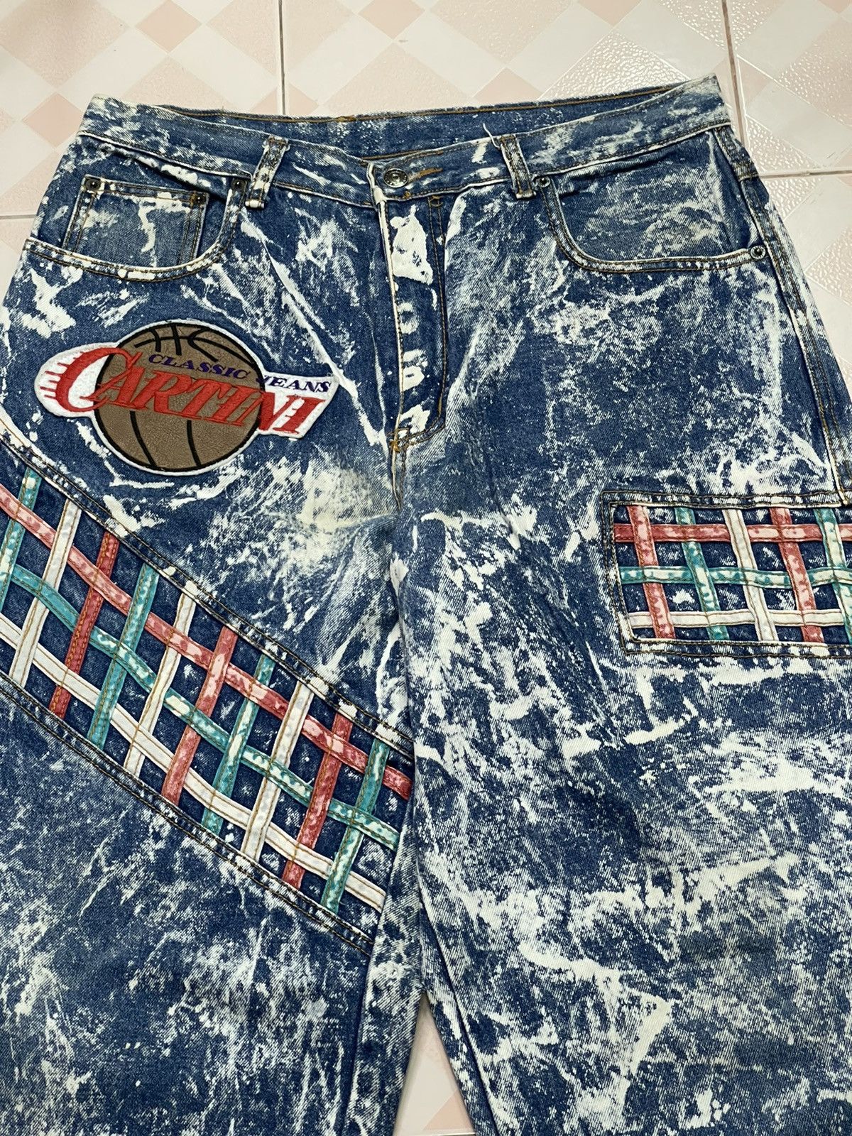 Japanese Brand × Vintage Vintage 80s style CARTINI ACIDWASH JEANS Size US 34 / EU 50 - 4 Thumbnail
