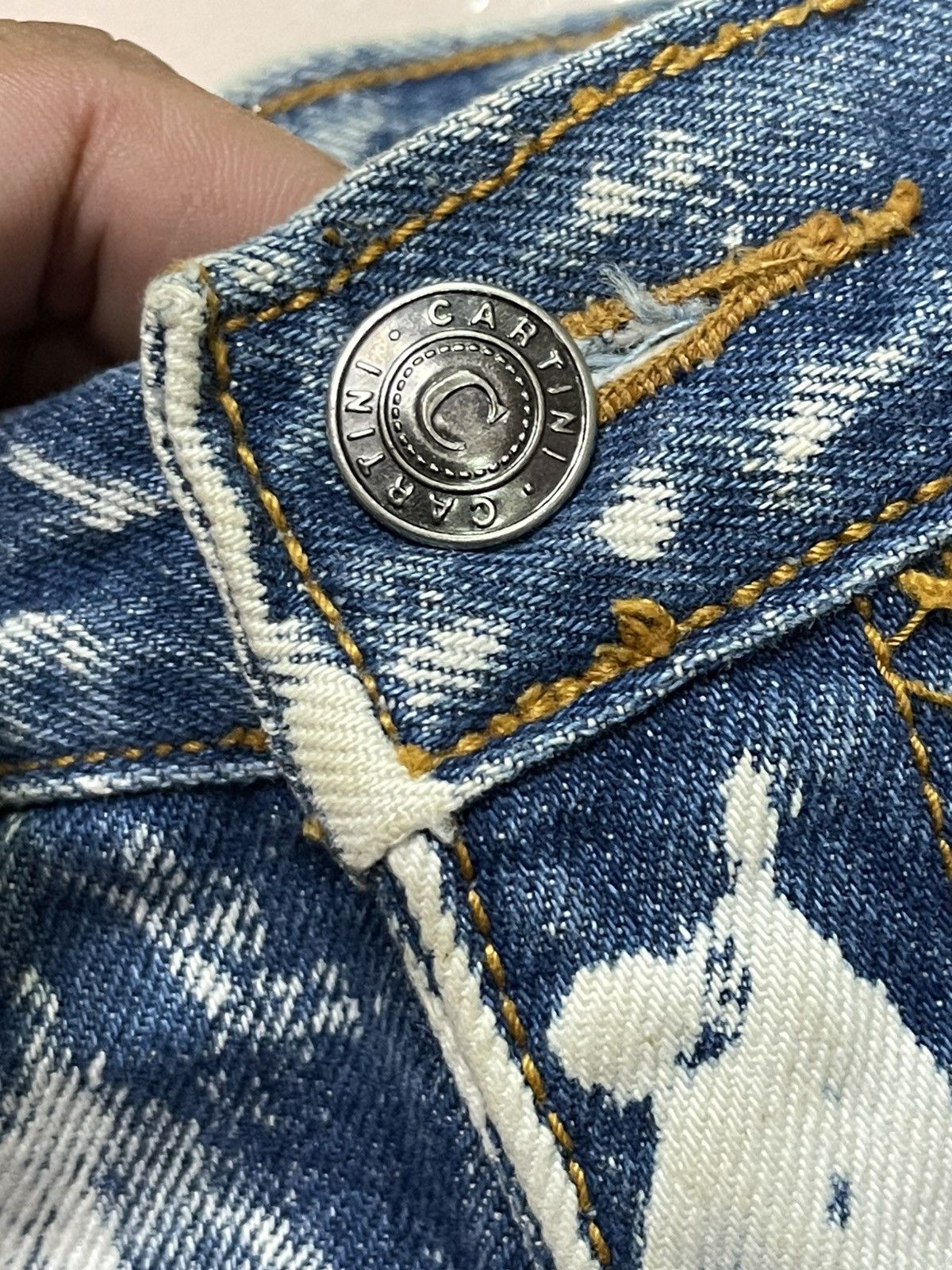Japanese Brand × Vintage Vintage 80s style CARTINI ACIDWASH JEANS Size US 34 / EU 50 - 10 Thumbnail