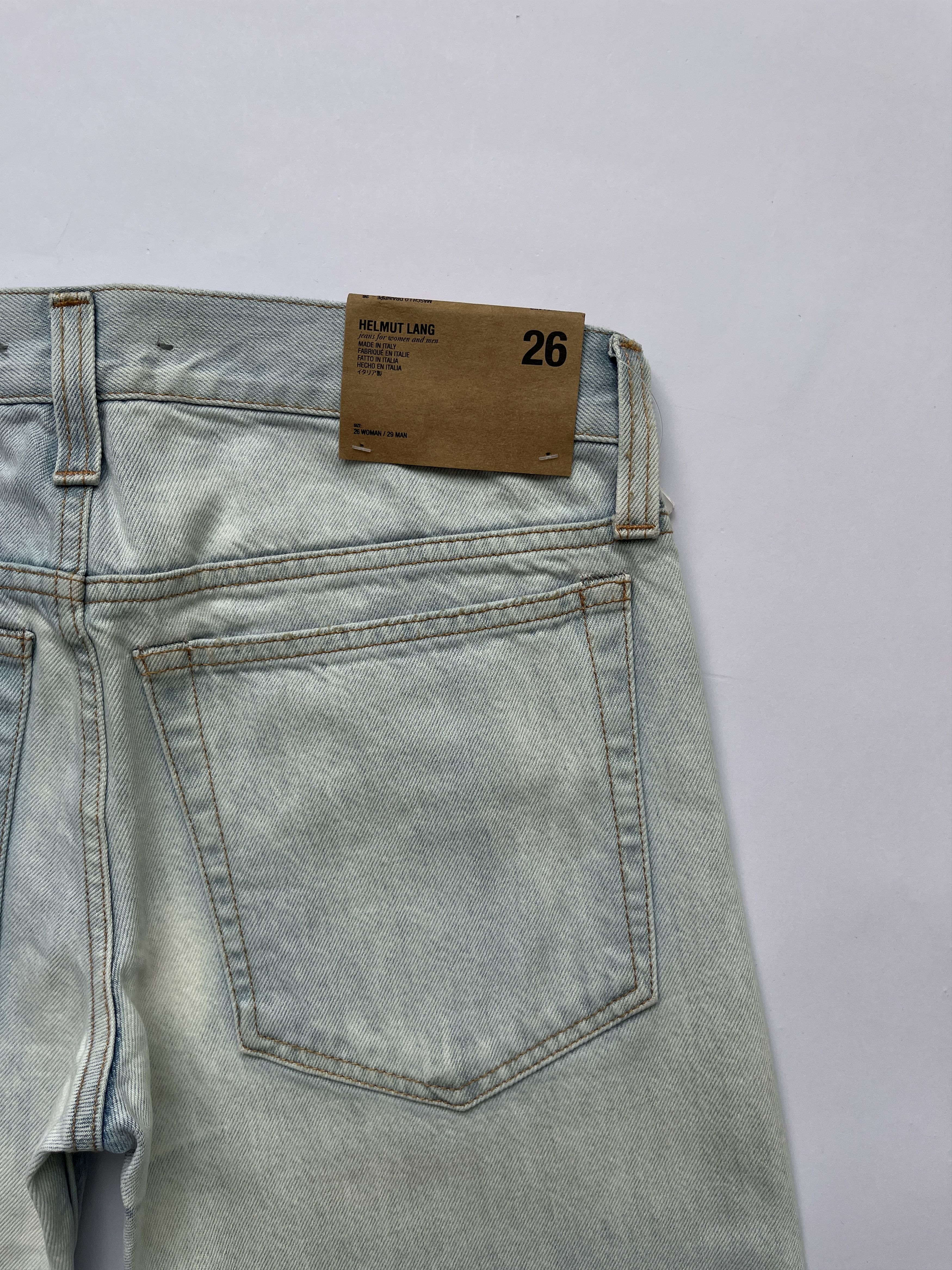 Helmut Lang ⚡️QUICK SALE⚡️Helmut Lang Pale Blue Masc Lo Drainpipe Jeans Size US 29 - 3 Thumbnail