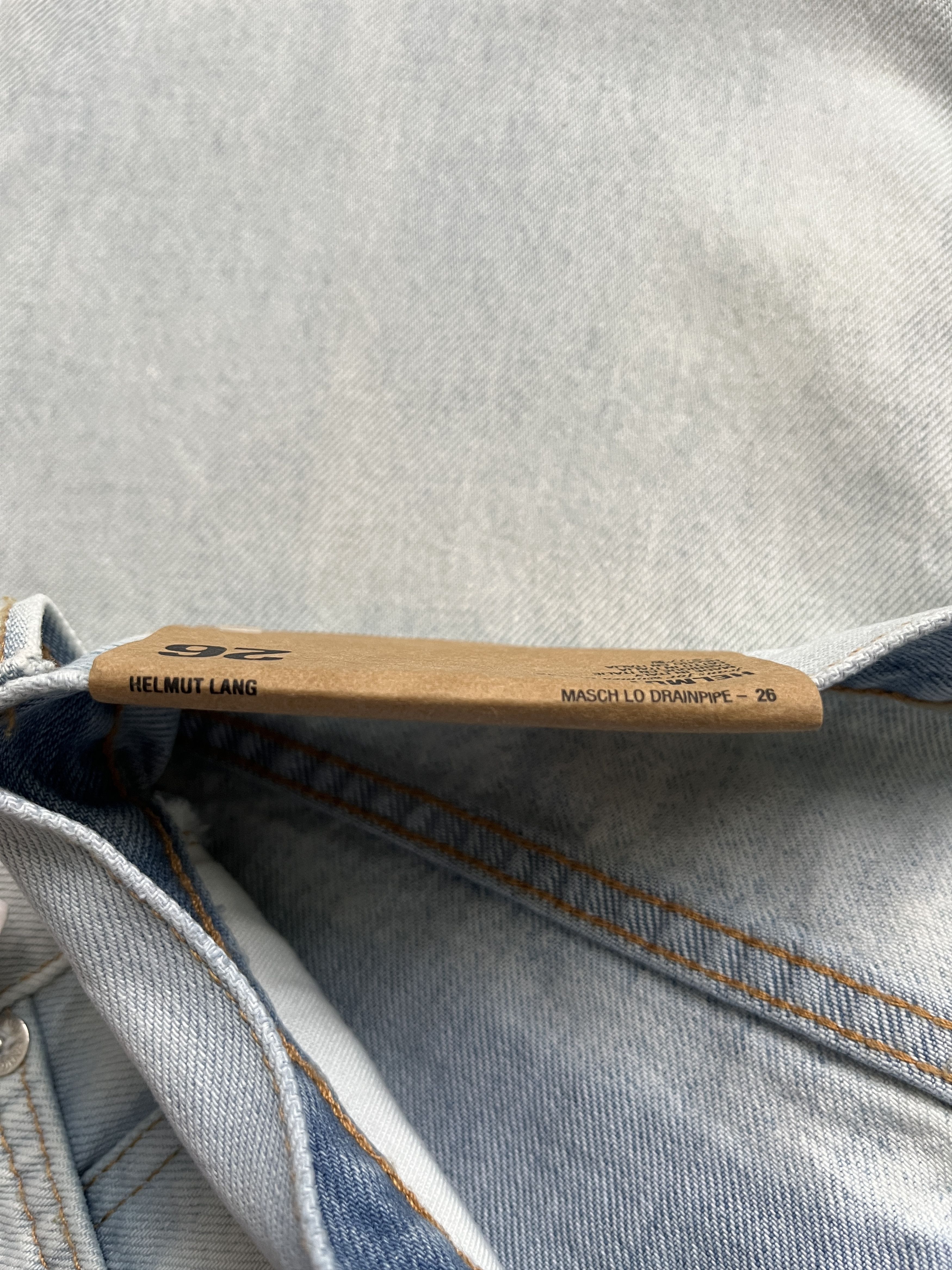 Helmut Lang ⚡️QUICK SALE⚡️Helmut Lang Pale Blue Masc Lo Drainpipe Jeans Size US 29 - 4 Thumbnail