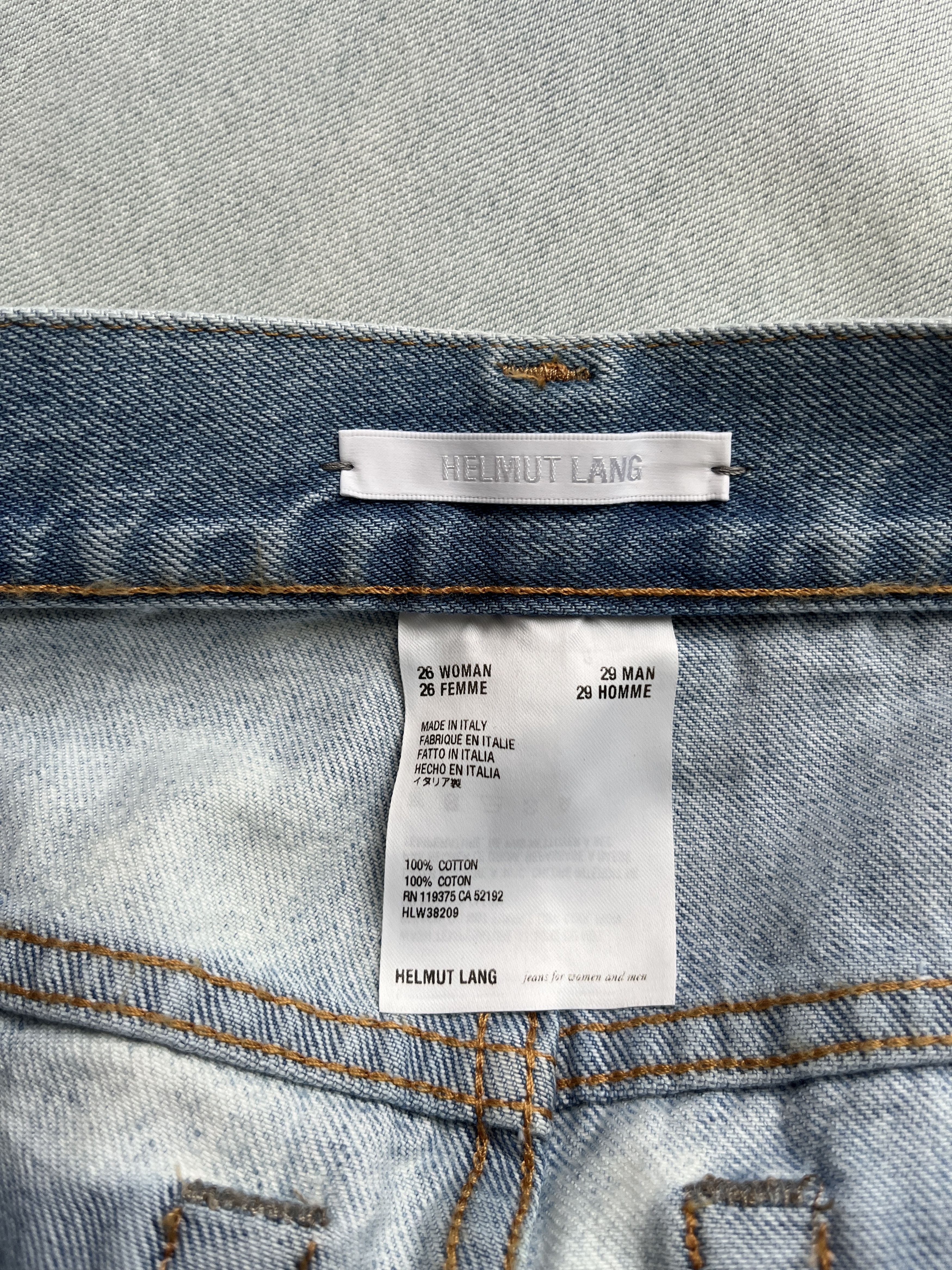 Helmut Lang ⚡️QUICK SALE⚡️Helmut Lang Pale Blue Masc Lo Drainpipe Jeans Size US 29 - 5 Thumbnail