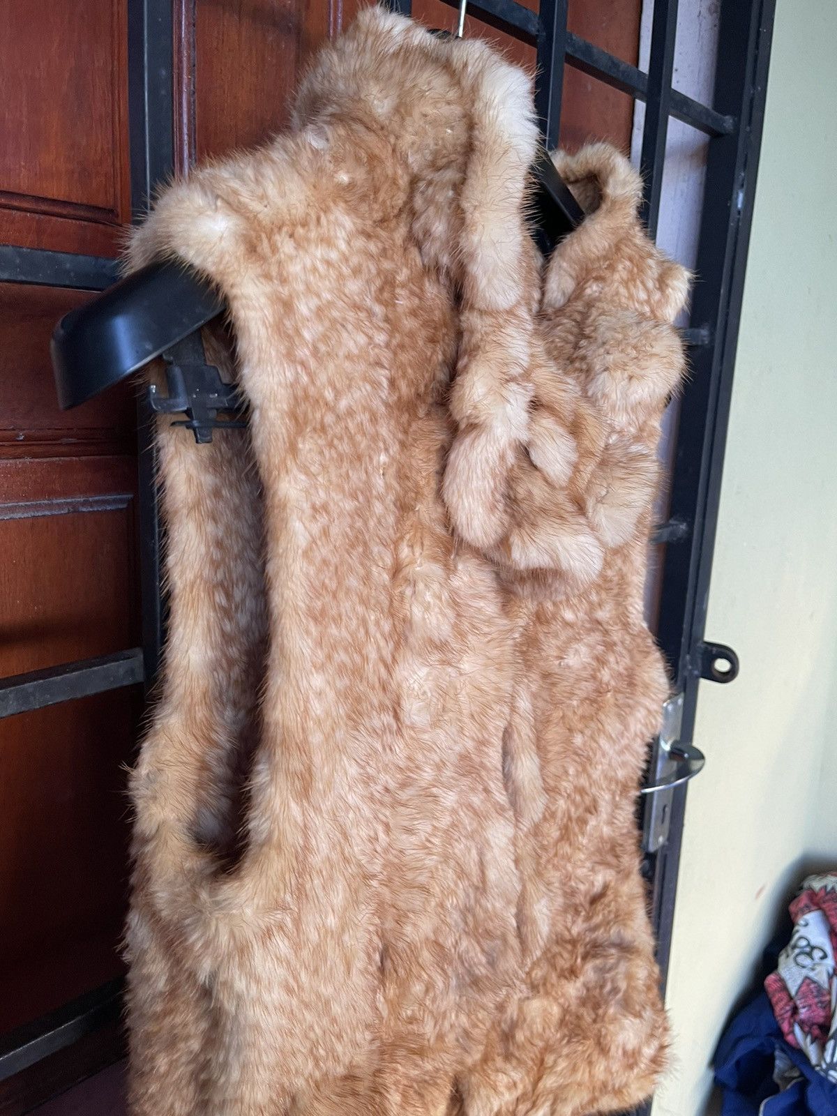 Vera Pelle Rare luxury style MINK FUR ROSES VEST Size 46L - 8 Thumbnail