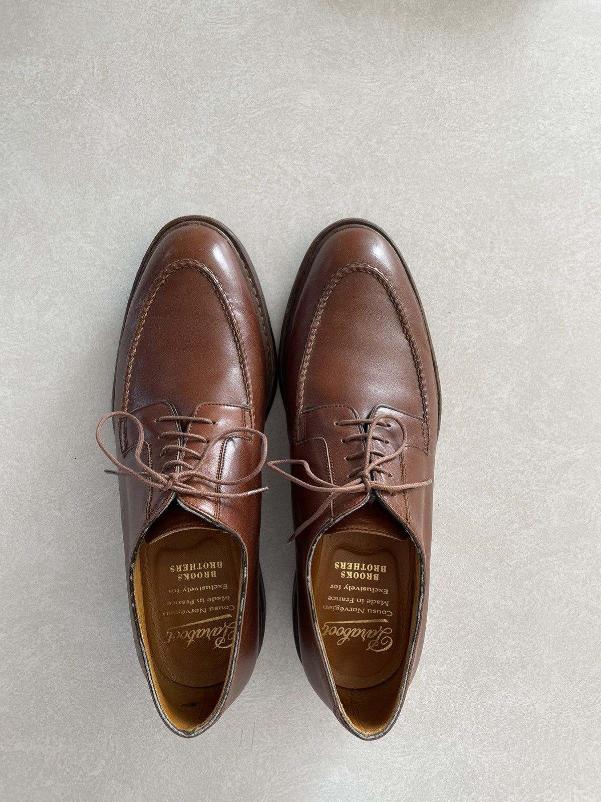 *RARE* Paraboot x Brooks Brothers Brown Leather Oxford Shoes