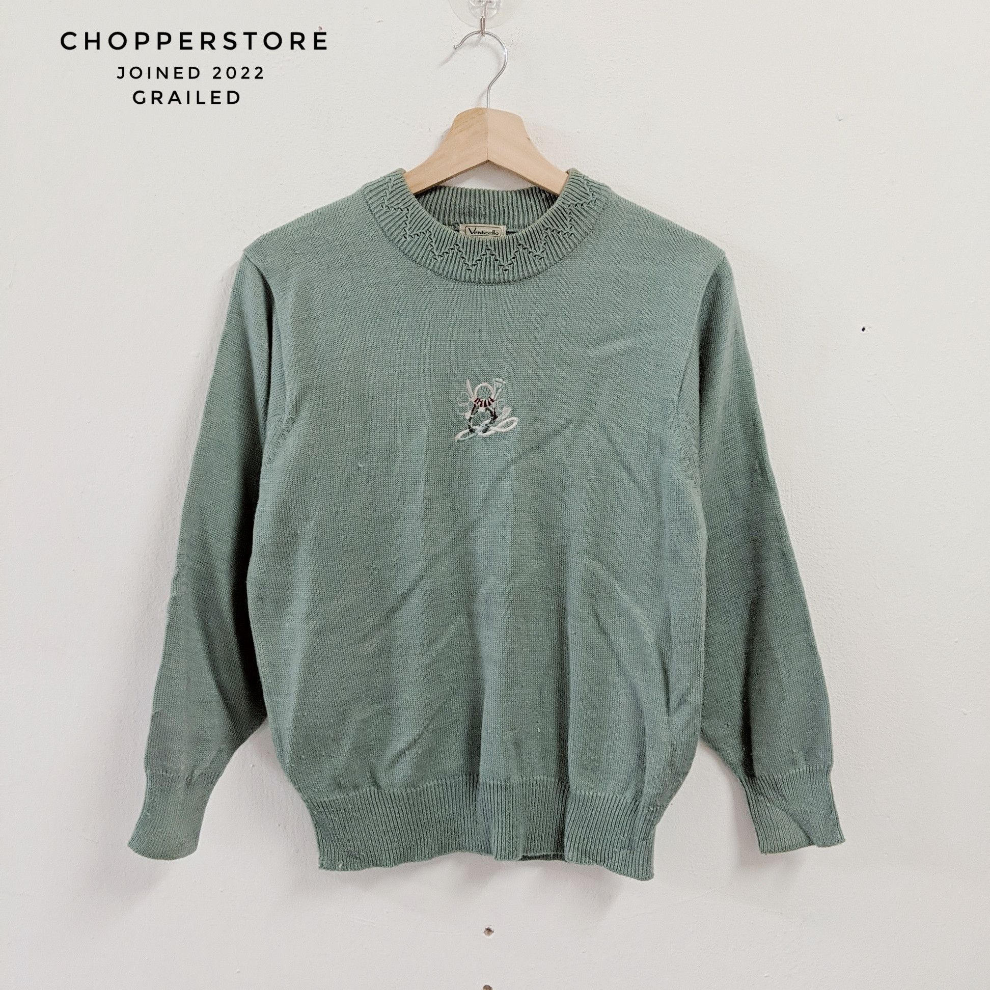 Japanese Brand Vintage Venticello Embroidery Knitwear Sweater Jumper Size US S / EU 44-46 / 1 - 1 Thumbnail