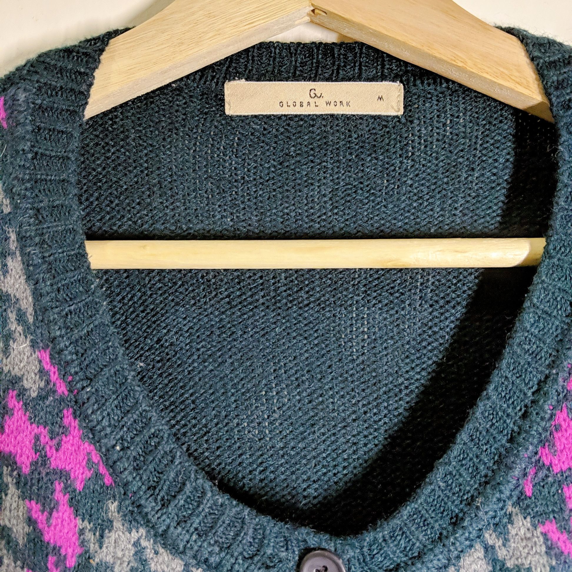 Japanese Brand Vintage Global Work Knitwear Sweater With Pocket Size US S / EU 44-46 / 1 - 4 Thumbnail