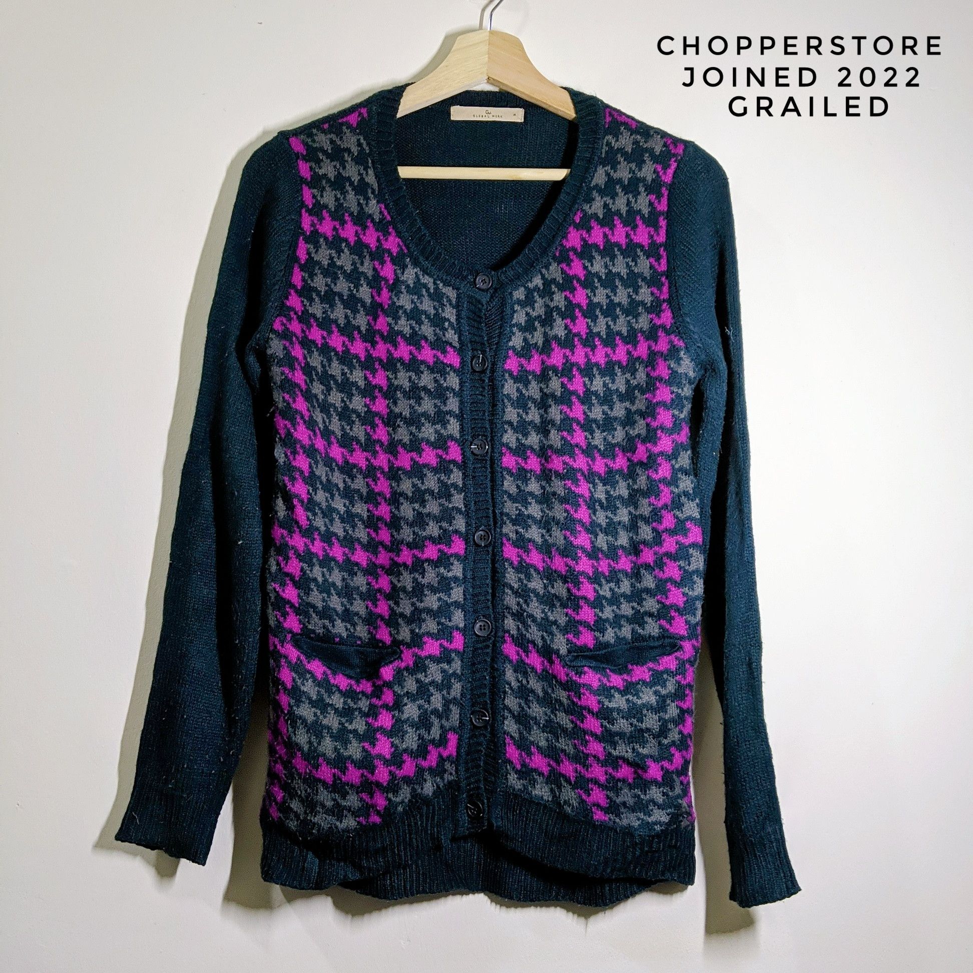 Japanese Brand Vintage Global Work Knitwear Sweater With Pocket Size US S / EU 44-46 / 1 - 1 Thumbnail