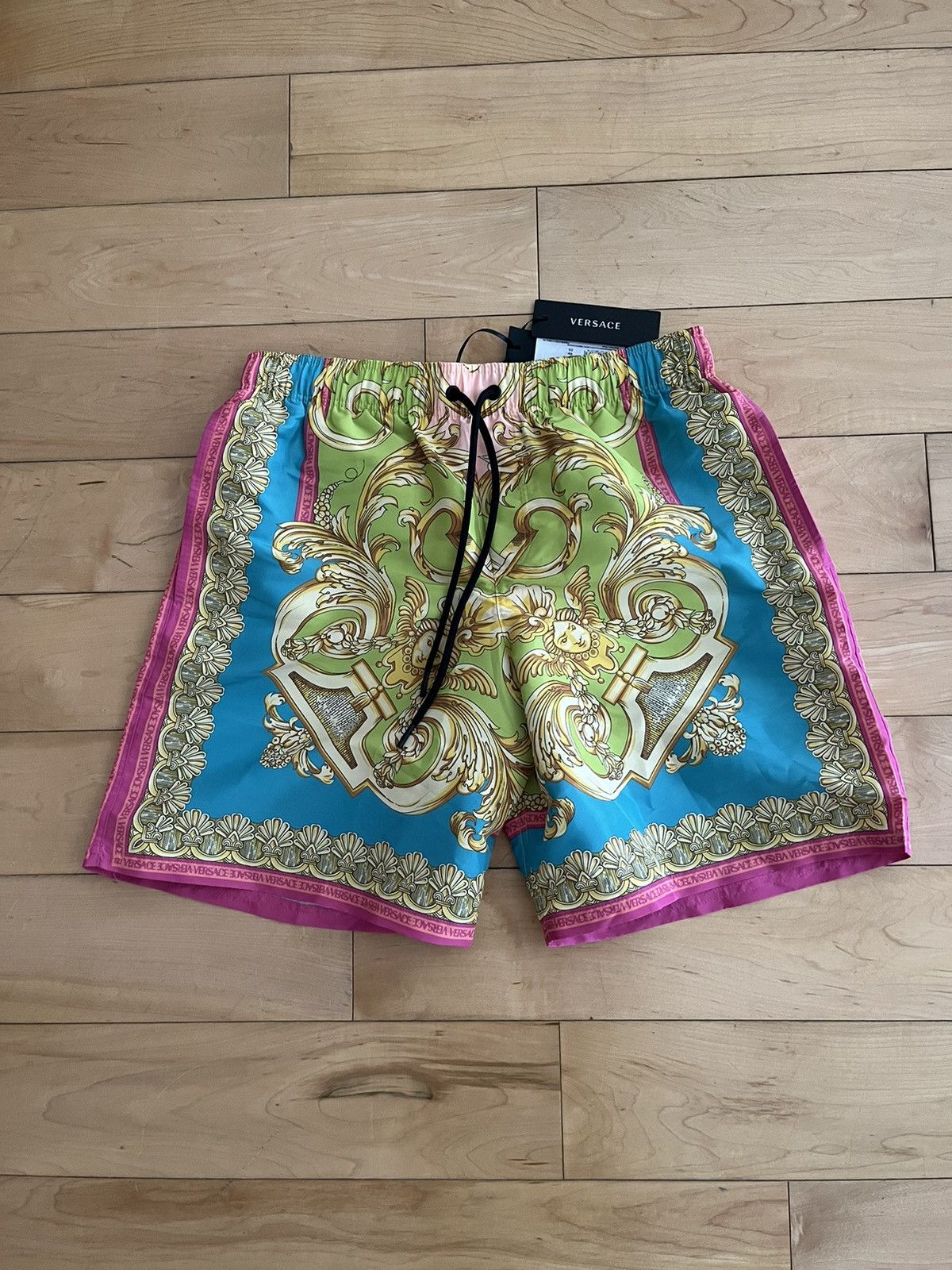 image of NWT - Versace Baroque Swim Trunks, Men's (Size 30)