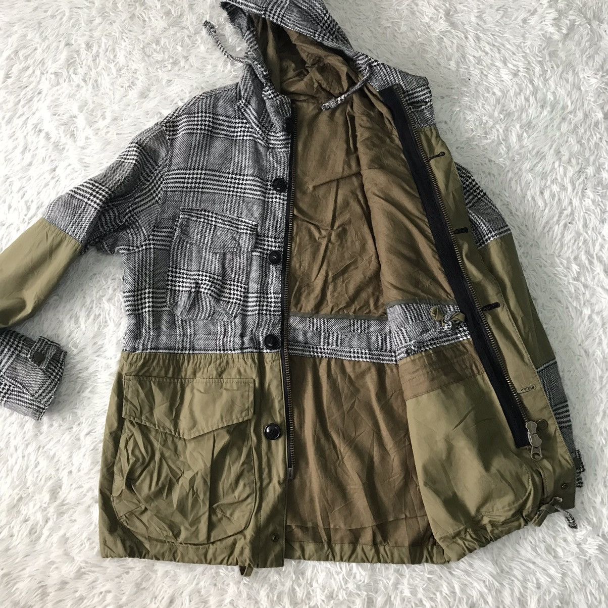 Japanese Brand Archival Red Seam Two Clothes Constructed Jacket Hooded Size US M / EU 48-50 / 2 - 14 Thumbnail