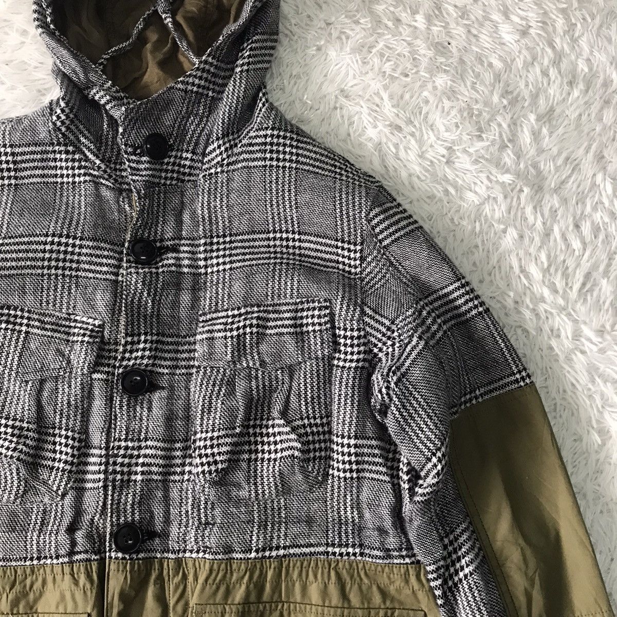 Japanese Brand Archival Red Seam Two Clothes Constructed Jacket Hooded Size US M / EU 48-50 / 2 - 5 Thumbnail