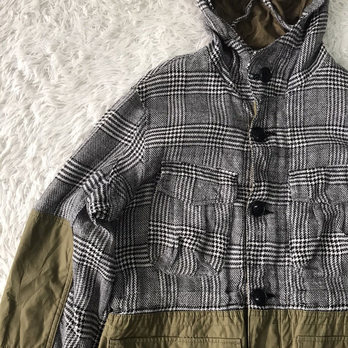 Japanese Brand Archival Red Seam Two Clothes Constructed Jacket Hooded Size US M / EU 48-50 / 2 - 6 Thumbnail