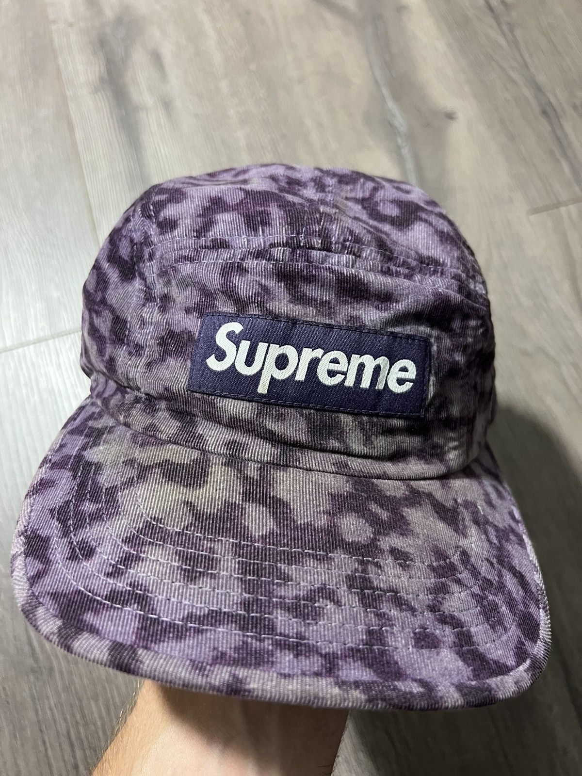 Supreme Supreme X Liberty Fabrics Purple Leopard Camp cap | Grailed