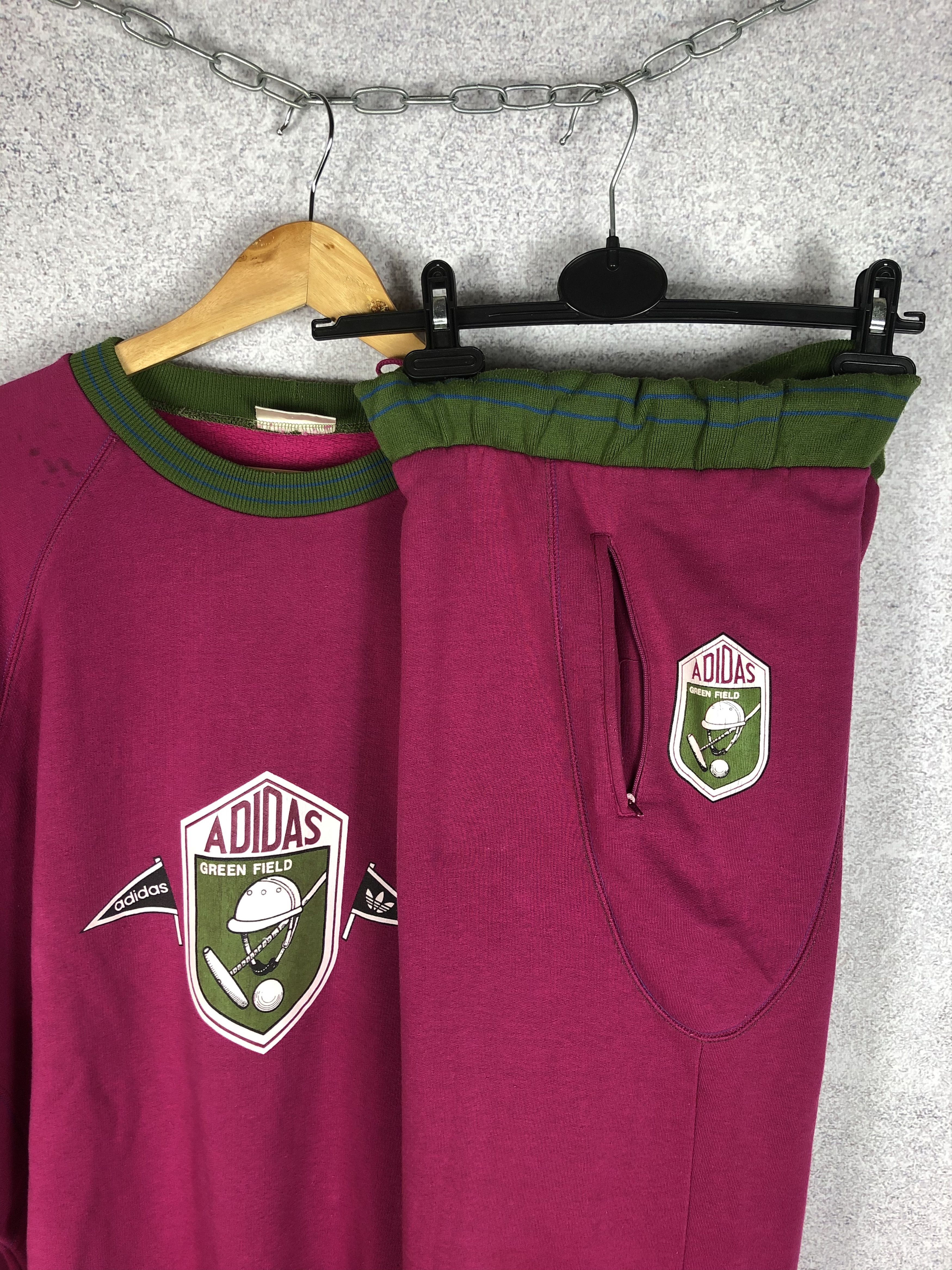 Vintage Rare Adidas 80s Vintage Green Field Tracksuit Polo Golf Size US L / EU 52-54 / 3 - 3 Thumbnail
