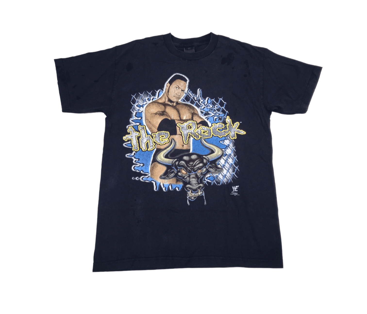 Vintage Vintage 90s WWF Attitude Era The Rock T Shirt Size US L / EU 52-54 / 3 - 1 Thumbnail