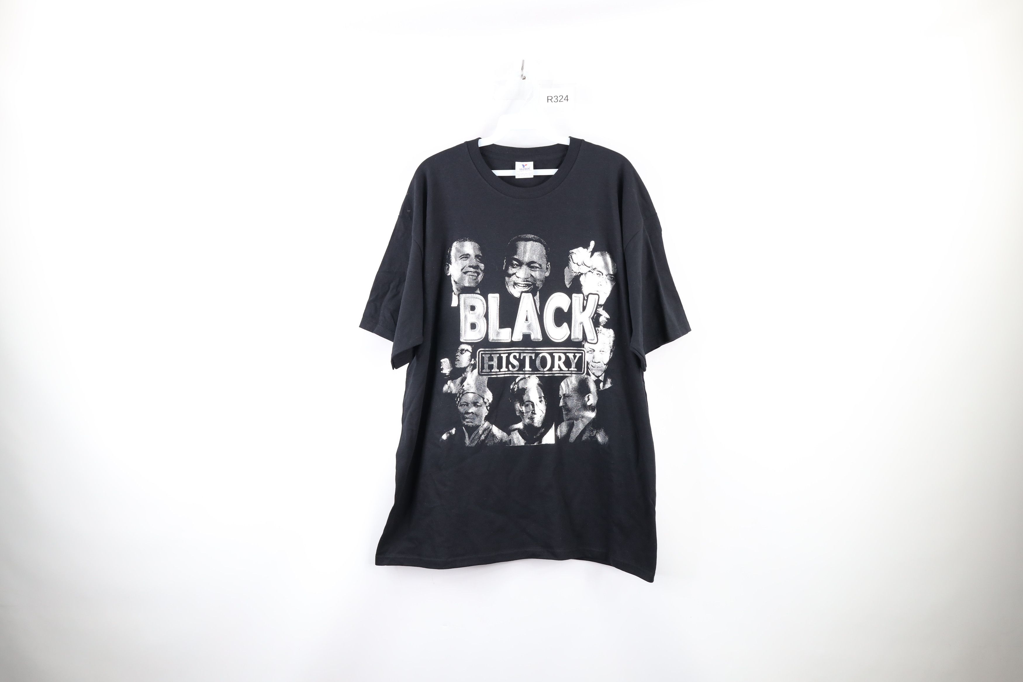 Vintage New Black History Malcolm X Obama Rosa Parks T-Shirt Black Size US XL / EU 56 / 4 - 1 Thumbnail