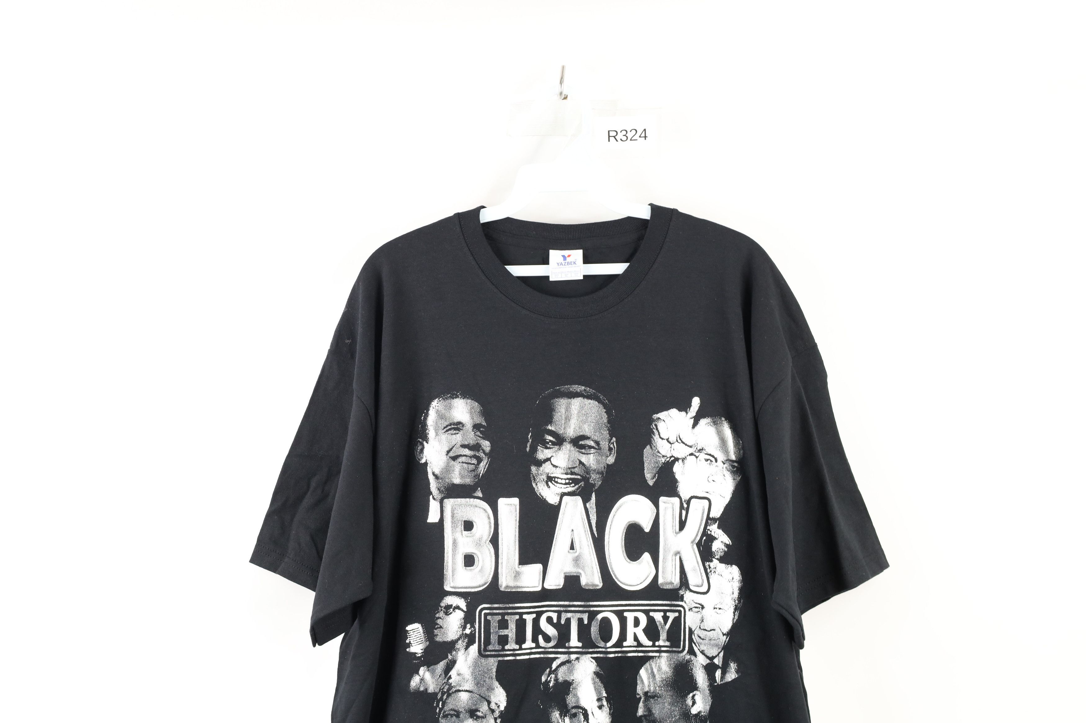 Vintage New Black History Malcolm X Obama Rosa Parks T-Shirt Black Size US XL / EU 56 / 4 - 2 Thumbnail