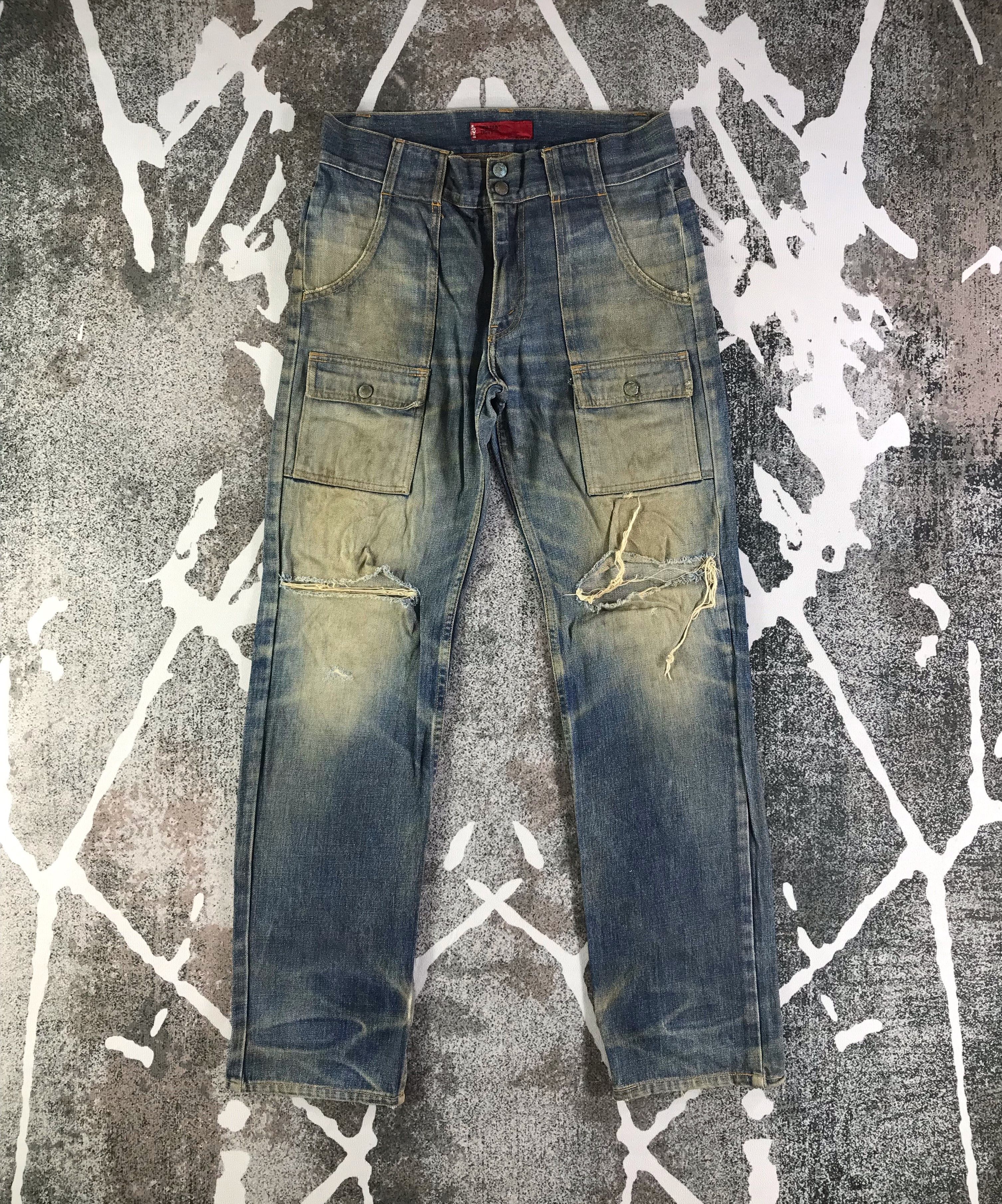 Vintage Levis Cargo Jeans Distress Rusty Denim KJ2472