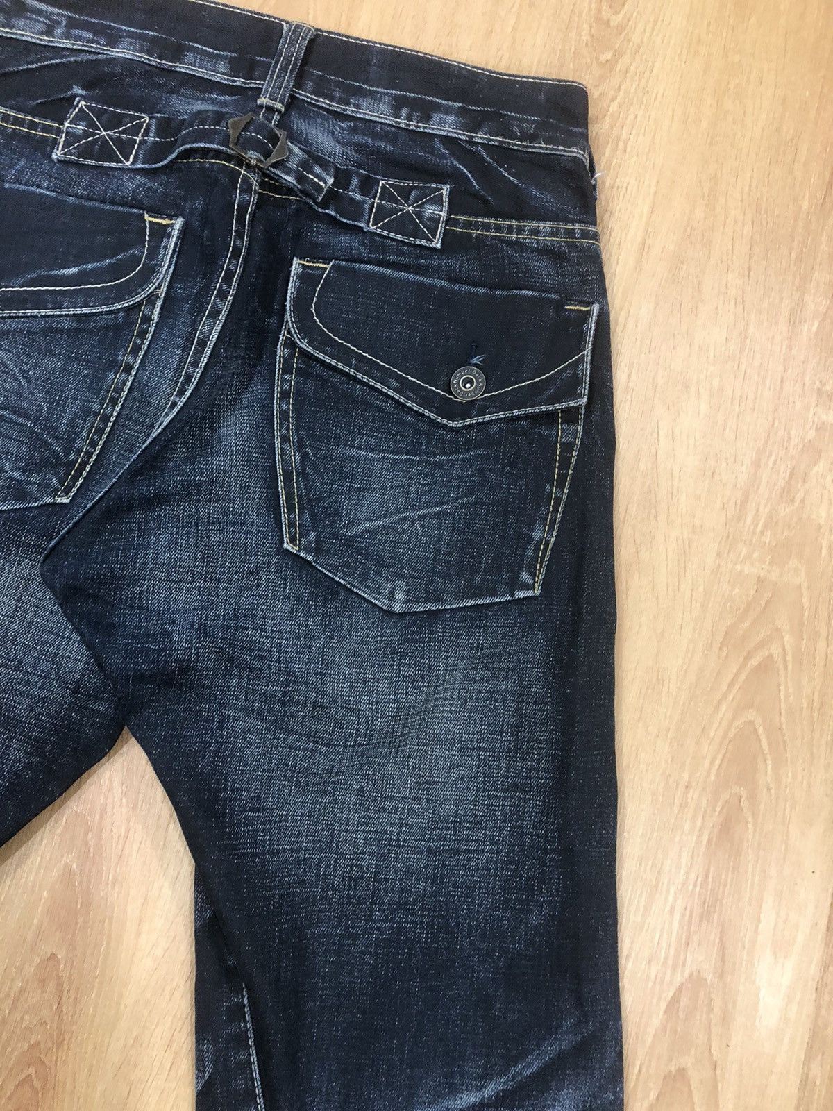 Japanese Brand Back Number Distressed Denim Punk Style Multipocket Size US 30 / EU 46 - 14 Thumbnail