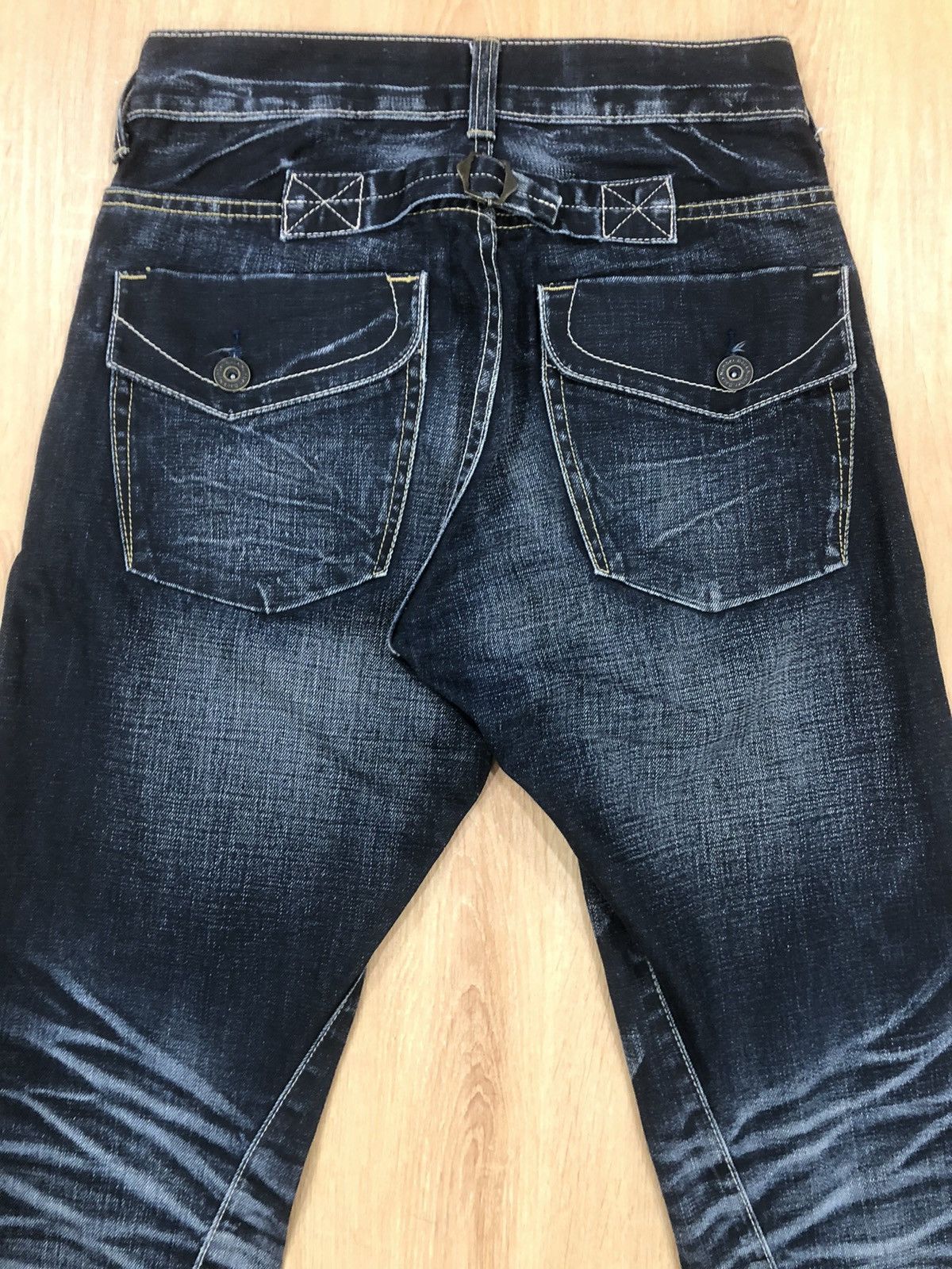 Japanese Brand Back Number Distressed Denim Punk Style Multipocket Size US 30 / EU 46 - 15 Thumbnail