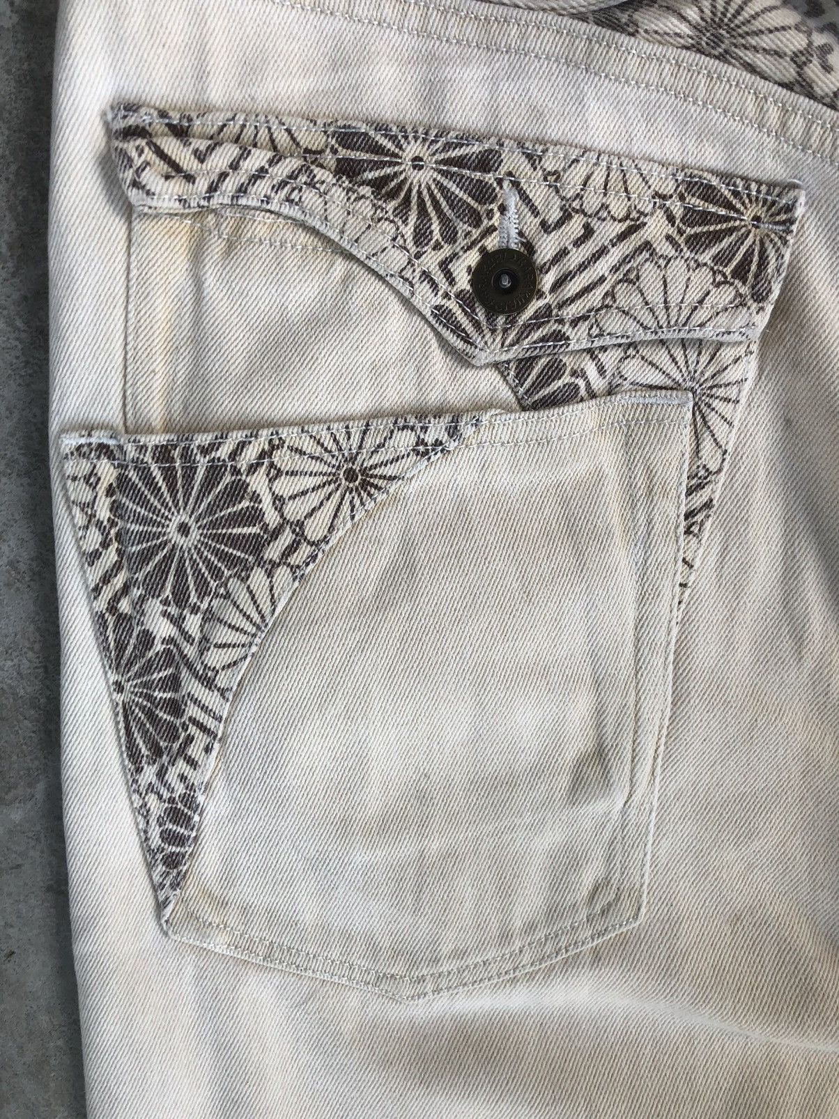 Karakuri Tamashii Japanese Karakuri tamashi Embroidered Denim Baggy Jeans Size US 33 - 12 Thumbnail