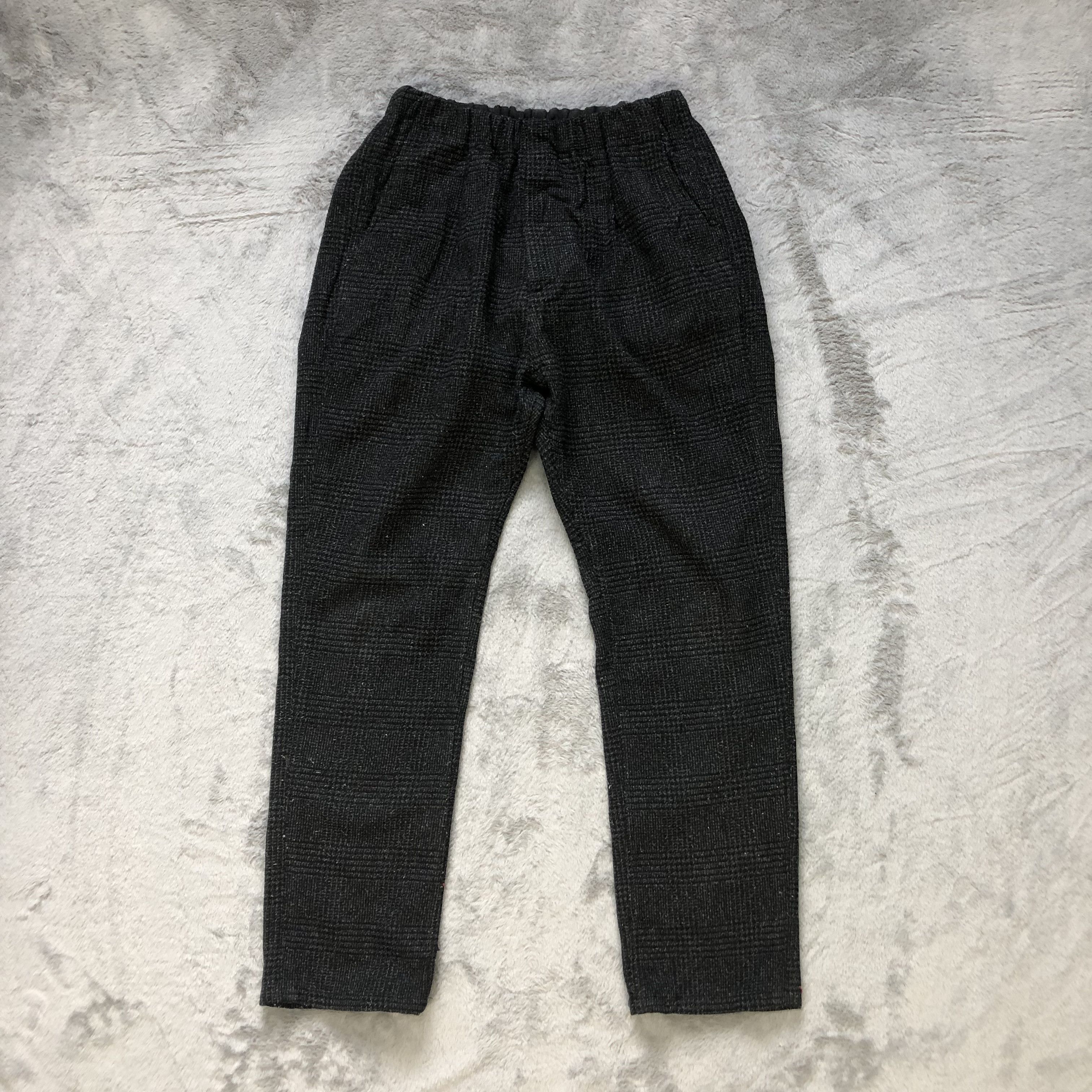 image of Nonnative Drawstring Checked Wool Pant 6632-77 in Black, Men's (Size 30)