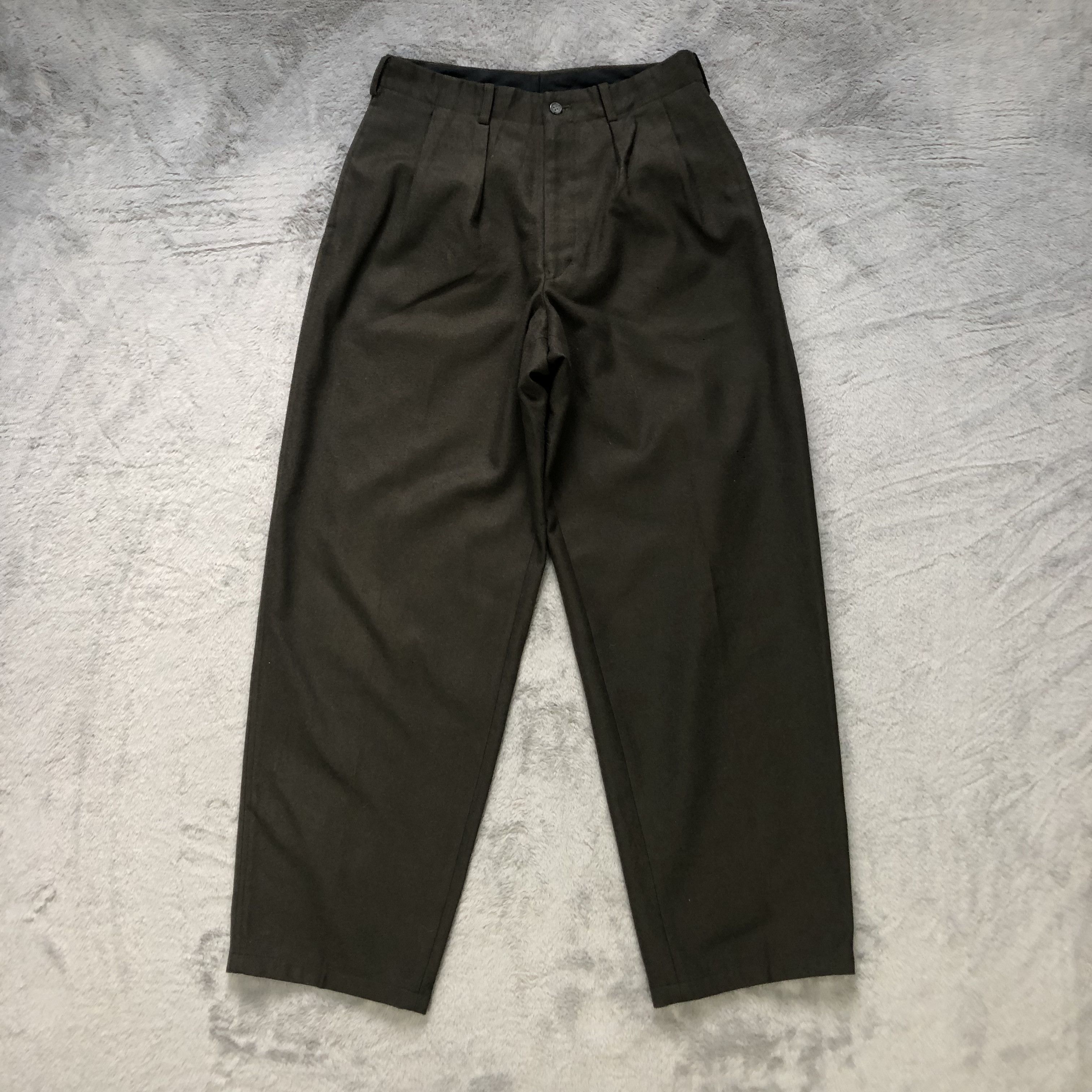 image of Avant Garde x Yohji Yamamoto Archives Y's For Men 93's S/s Wool Trousers /pant 6631-77 in Green (Si