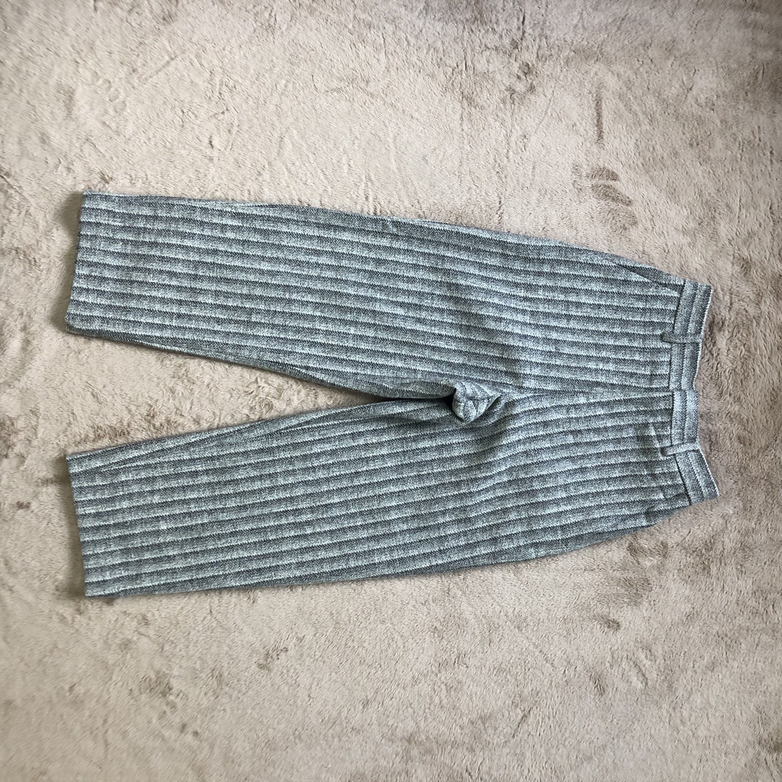 image of Avant Garde Loeff Striped Wool Cropped Pant 6621-77, Men's (Size 26)