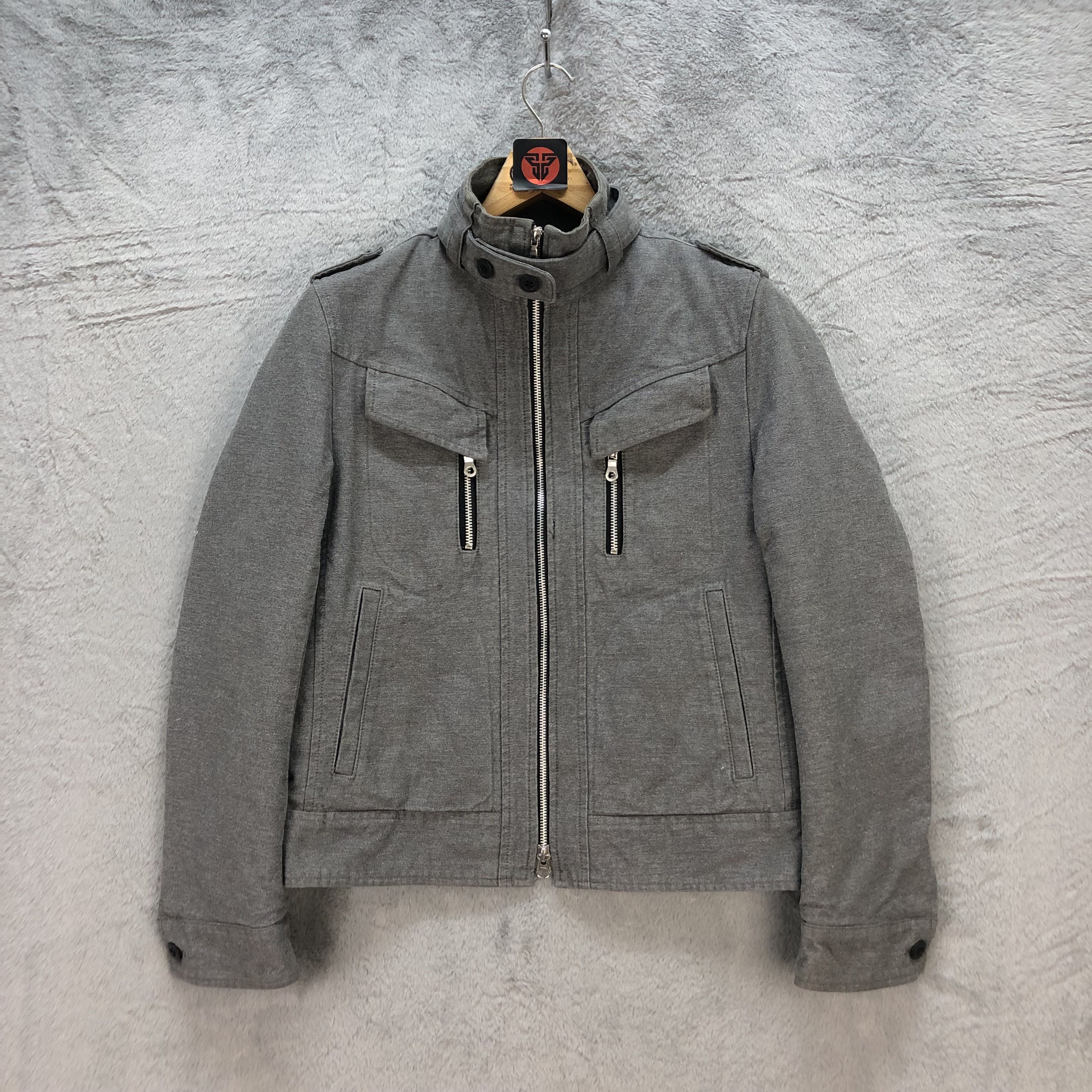 image of Avant Garde Men Melrose Crop Jacket 6609-76 in Grey (Size Small)
