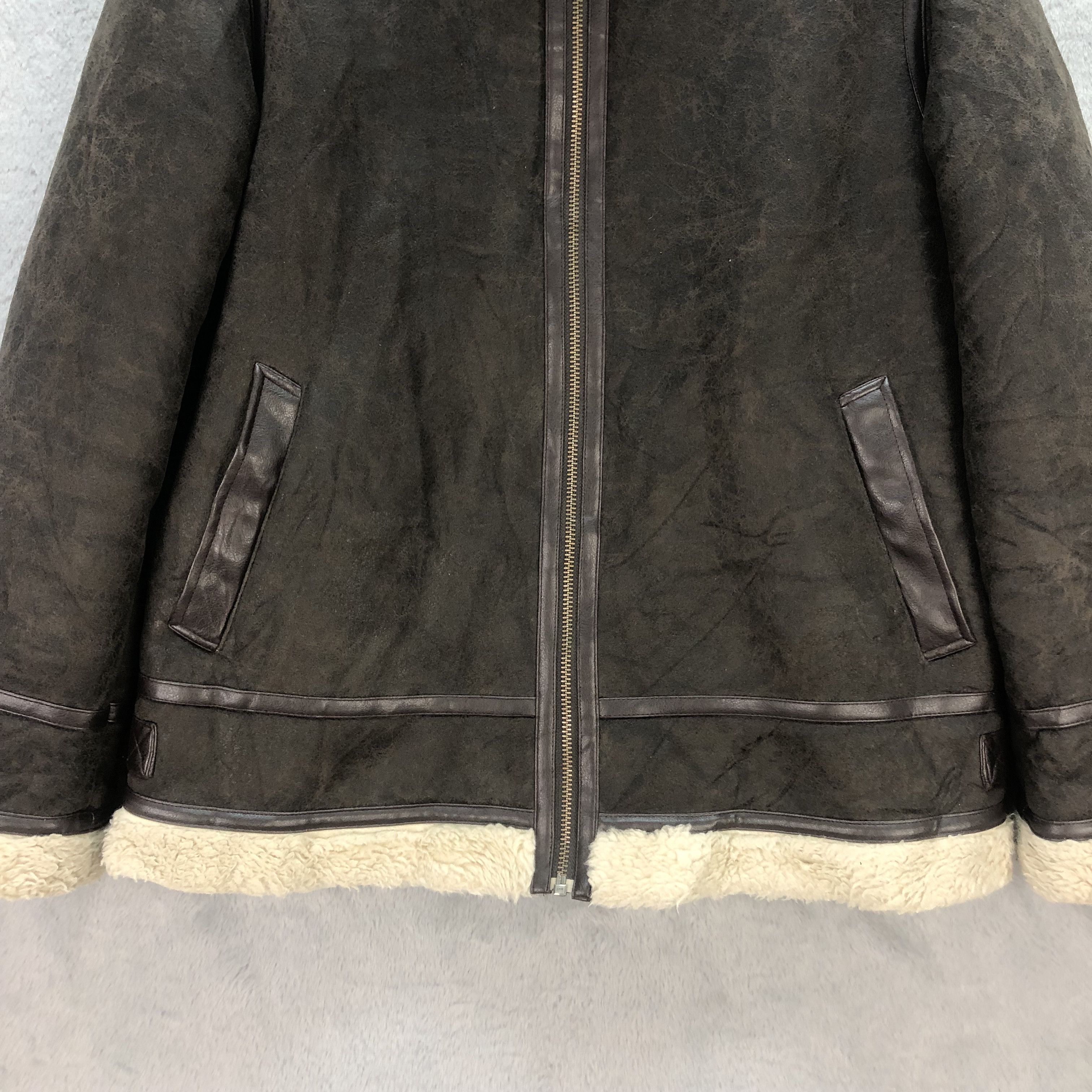 Japanese Brand YIN & YANG JEANS SHEARLING JACKET #6595-75 Size XL / US 12-14 / IT 48-50 - 3 Thumbnail