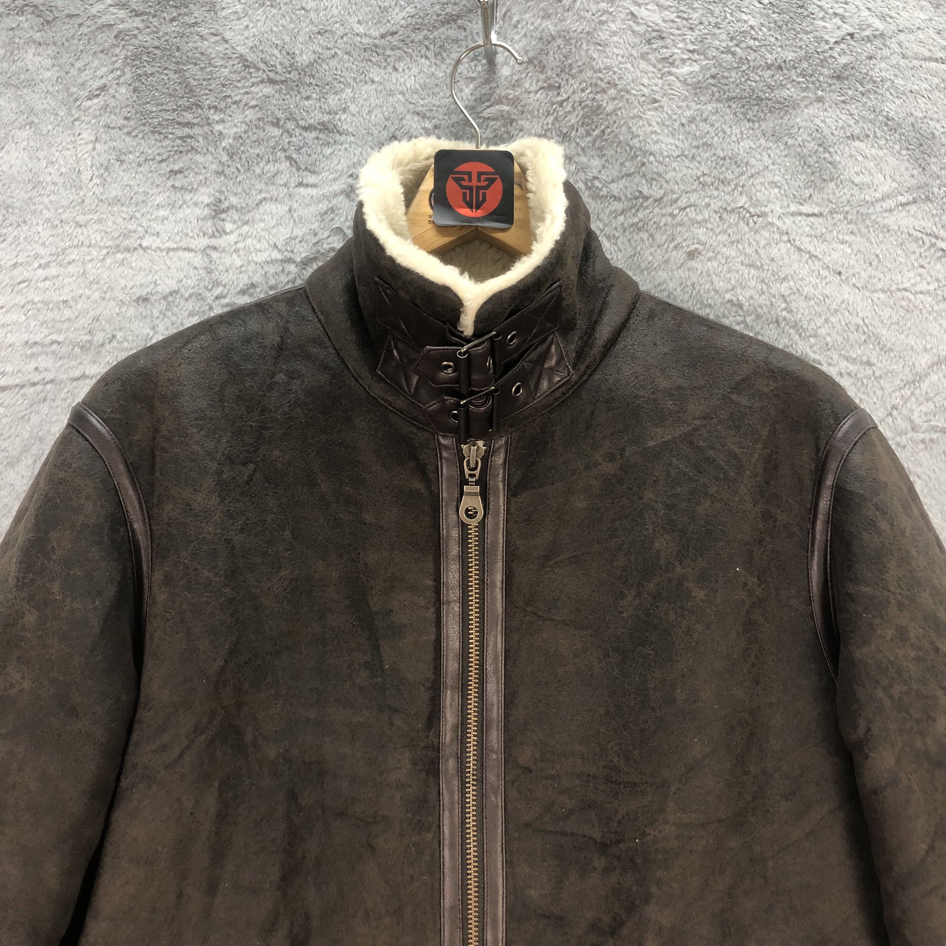 Japanese Brand YIN & YANG JEANS SHEARLING JACKET #6595-75 Size XL / US 12-14 / IT 48-50 - 2 Thumbnail