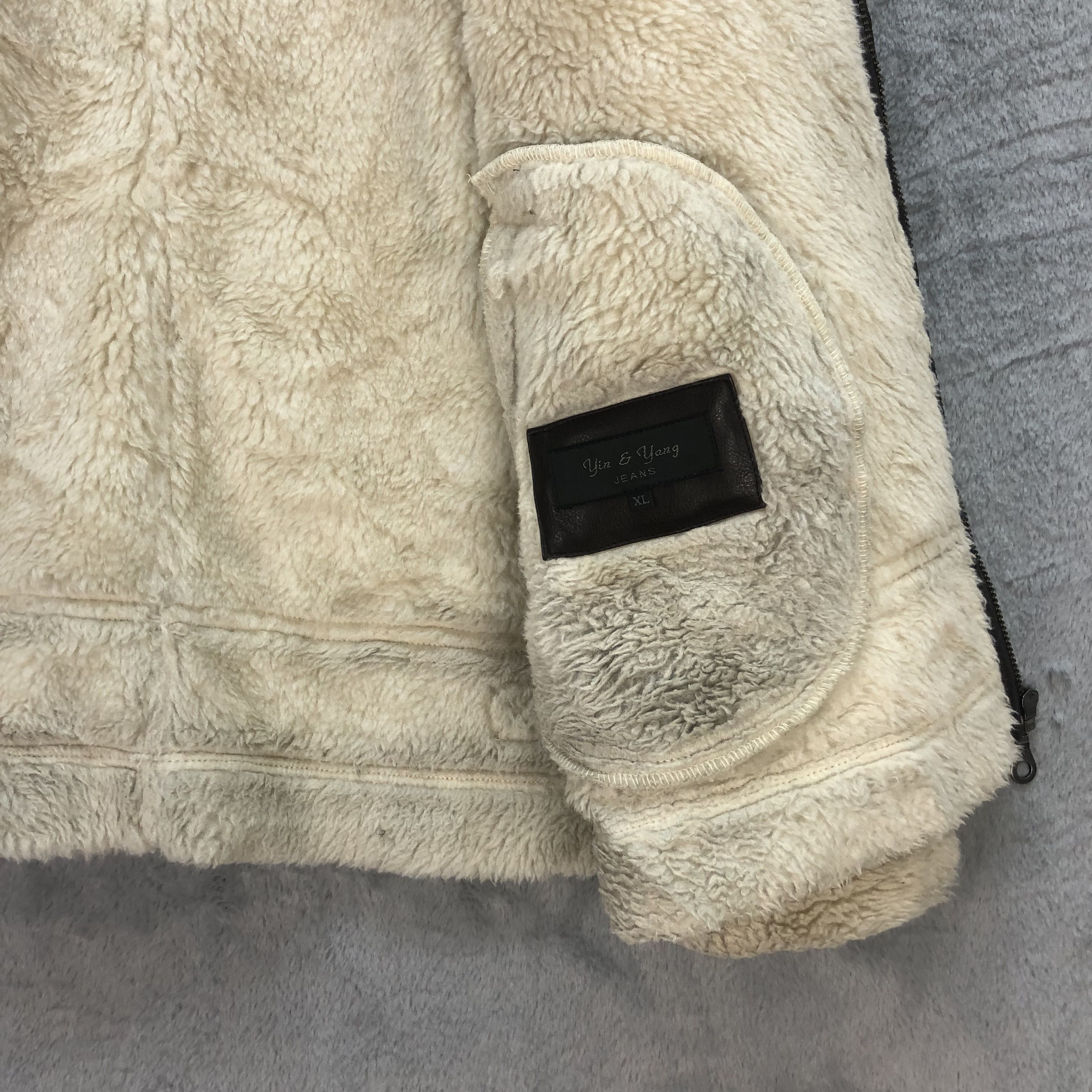Japanese Brand YIN & YANG JEANS SHEARLING JACKET #6595-75 Size XL / US 12-14 / IT 48-50 - 8 Thumbnail