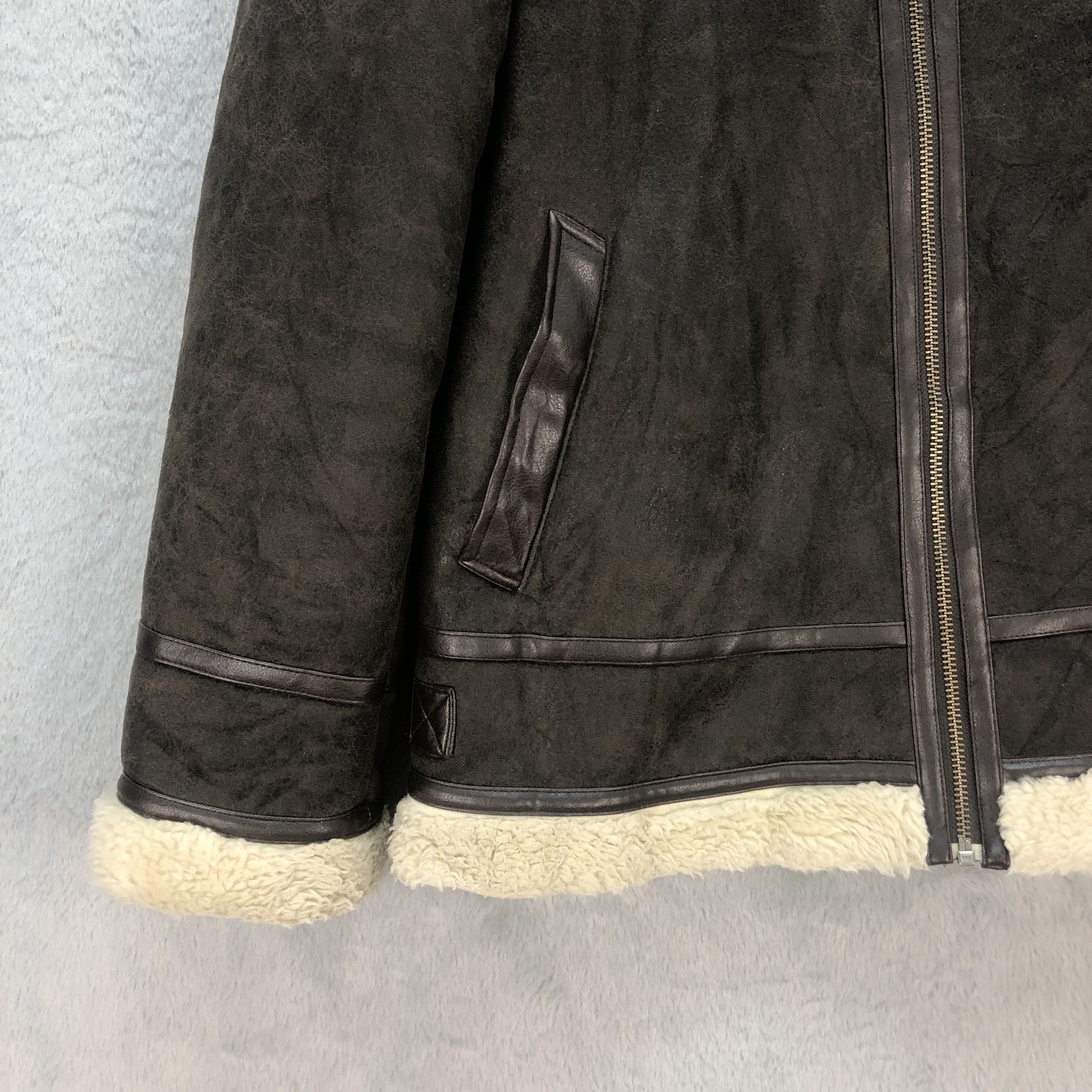 Japanese Brand YIN & YANG JEANS SHEARLING JACKET #6595-75 Size XL / US 12-14 / IT 48-50 - 4 Thumbnail