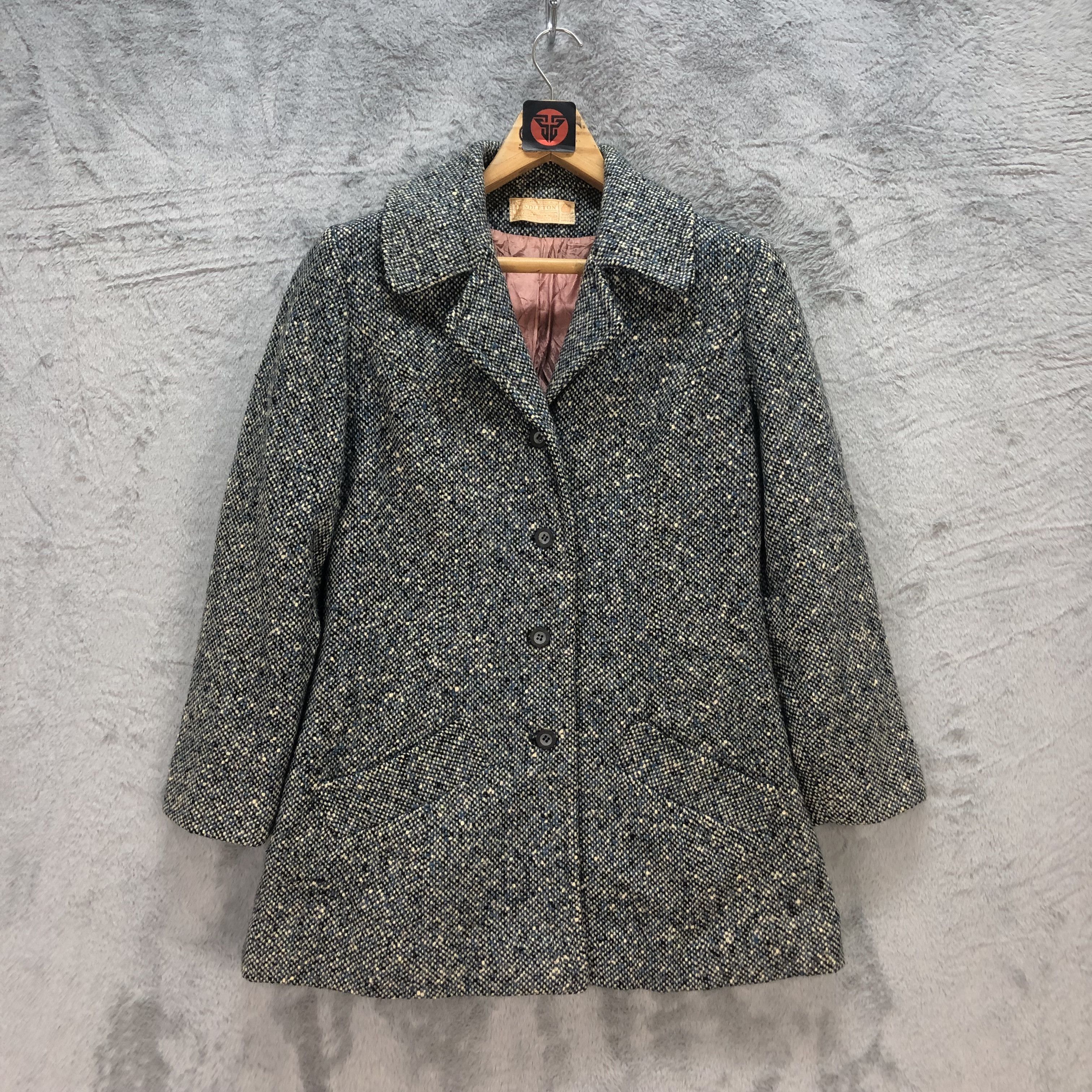 image of Avant Garde x Pendleton Woolen Mills Wool Coat 6600-76 in Grey, Women's (Size XS)