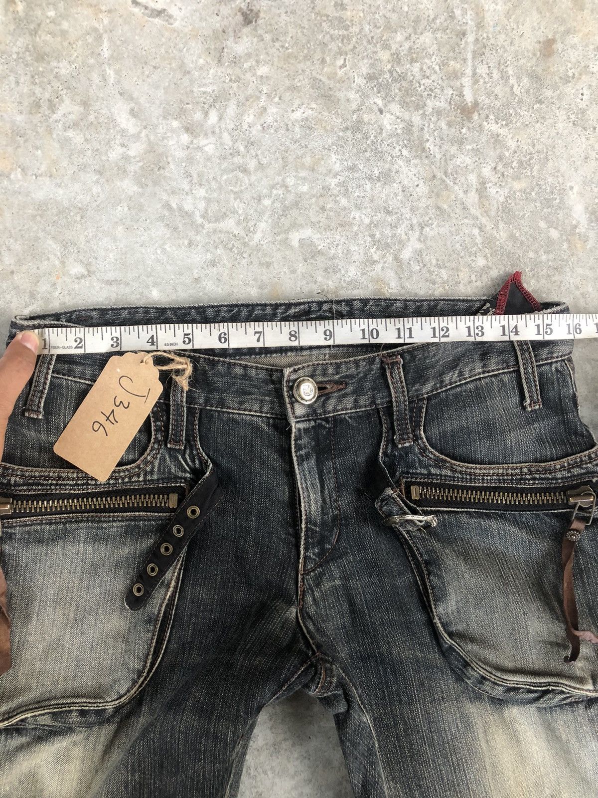Obelisk Obelisk Flared Jeans Distressed Jeans Cargo Pants Size US 31 - 20 Thumbnail