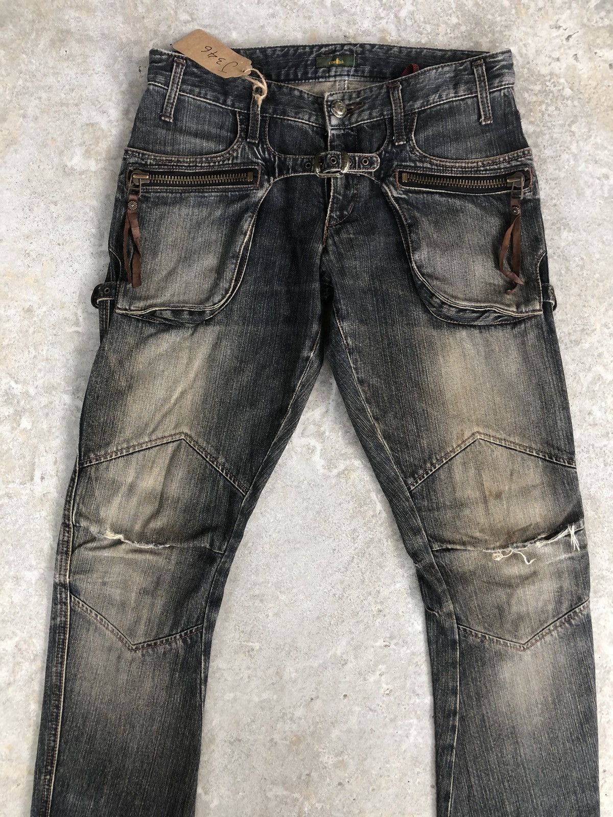 Obelisk Obelisk Flared Jeans Distressed Jeans Cargo Pants Size US 31 - 3 Thumbnail