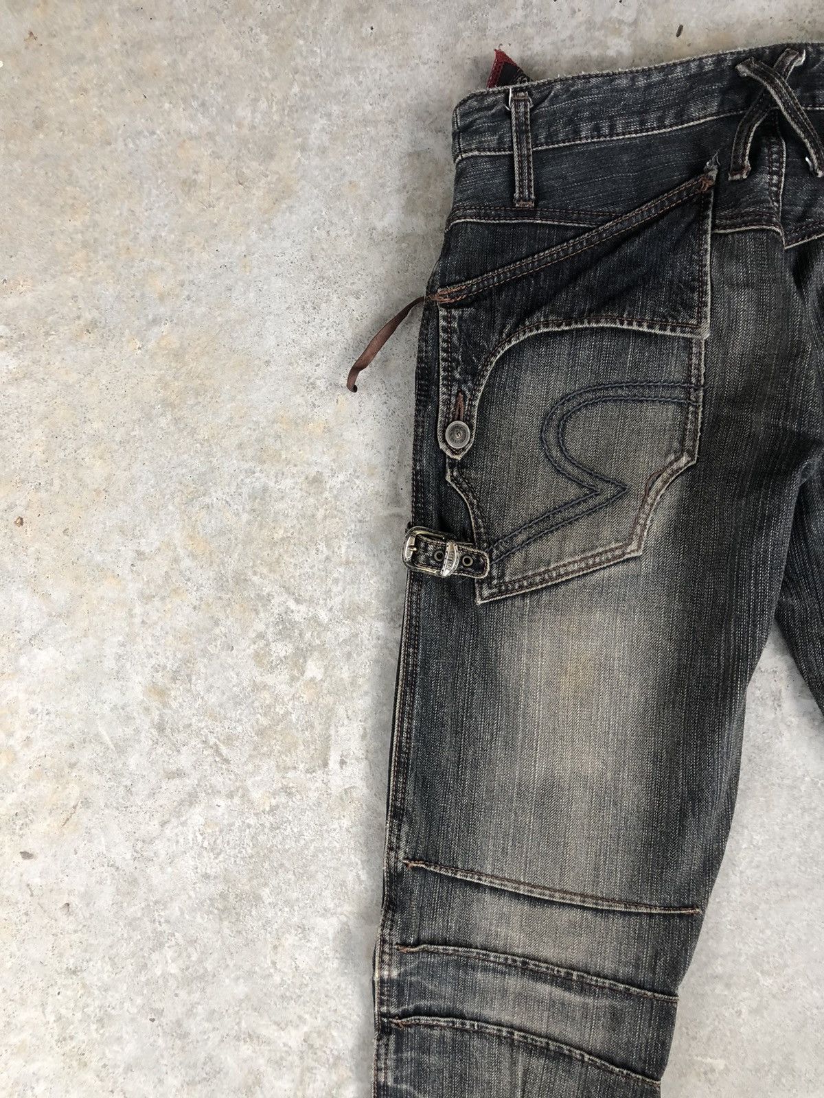 Obelisk Obelisk Flared Jeans Distressed Jeans Cargo Pants Size US 31 - 10 Thumbnail